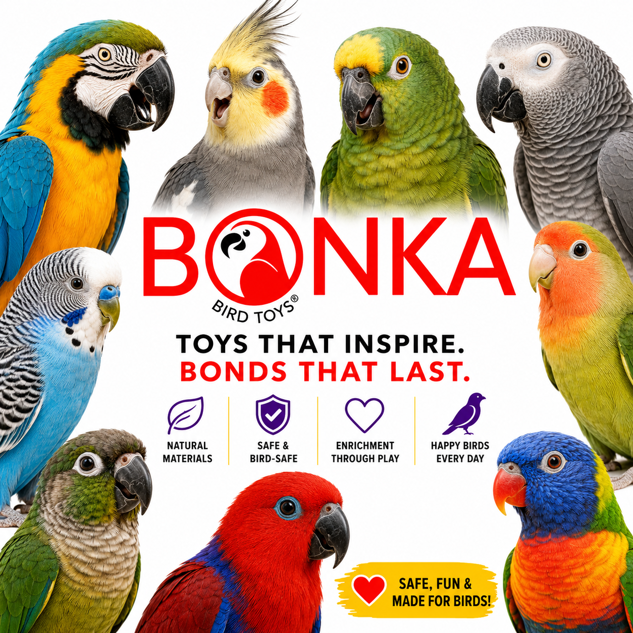 1510 Colored Colored Chunky Star - Bonka Bird Toys