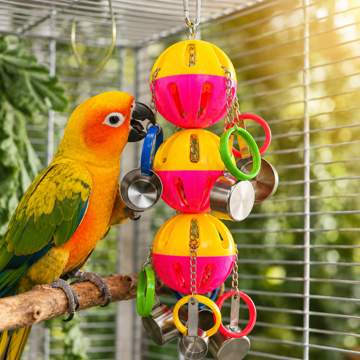 1429 Huge Triple Tuff Pot - Bonka Bird Toys