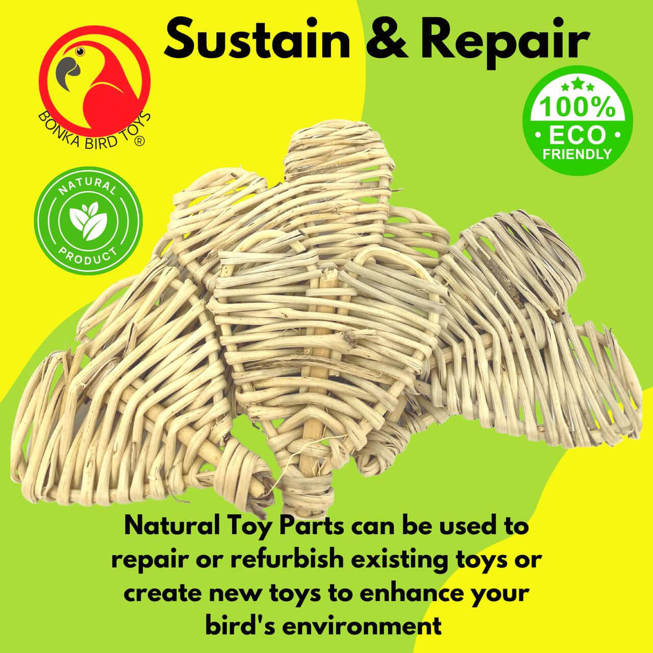 1301 Small Natural Vine Heart - Bonka Bird Toys