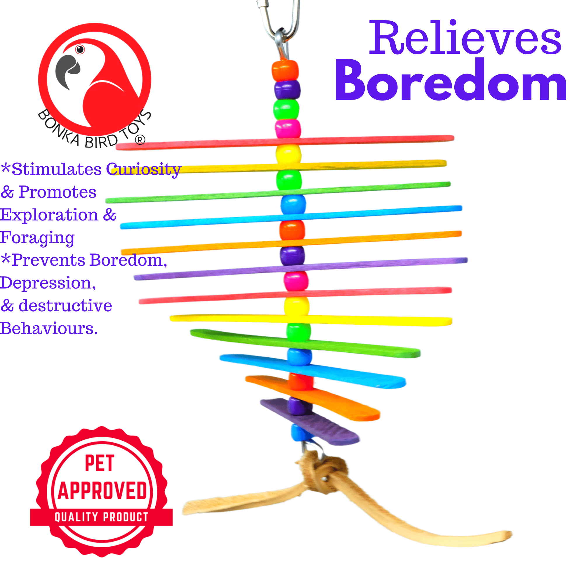 868 Mini Stick Small Bird Toy - Bonka Bird Toys