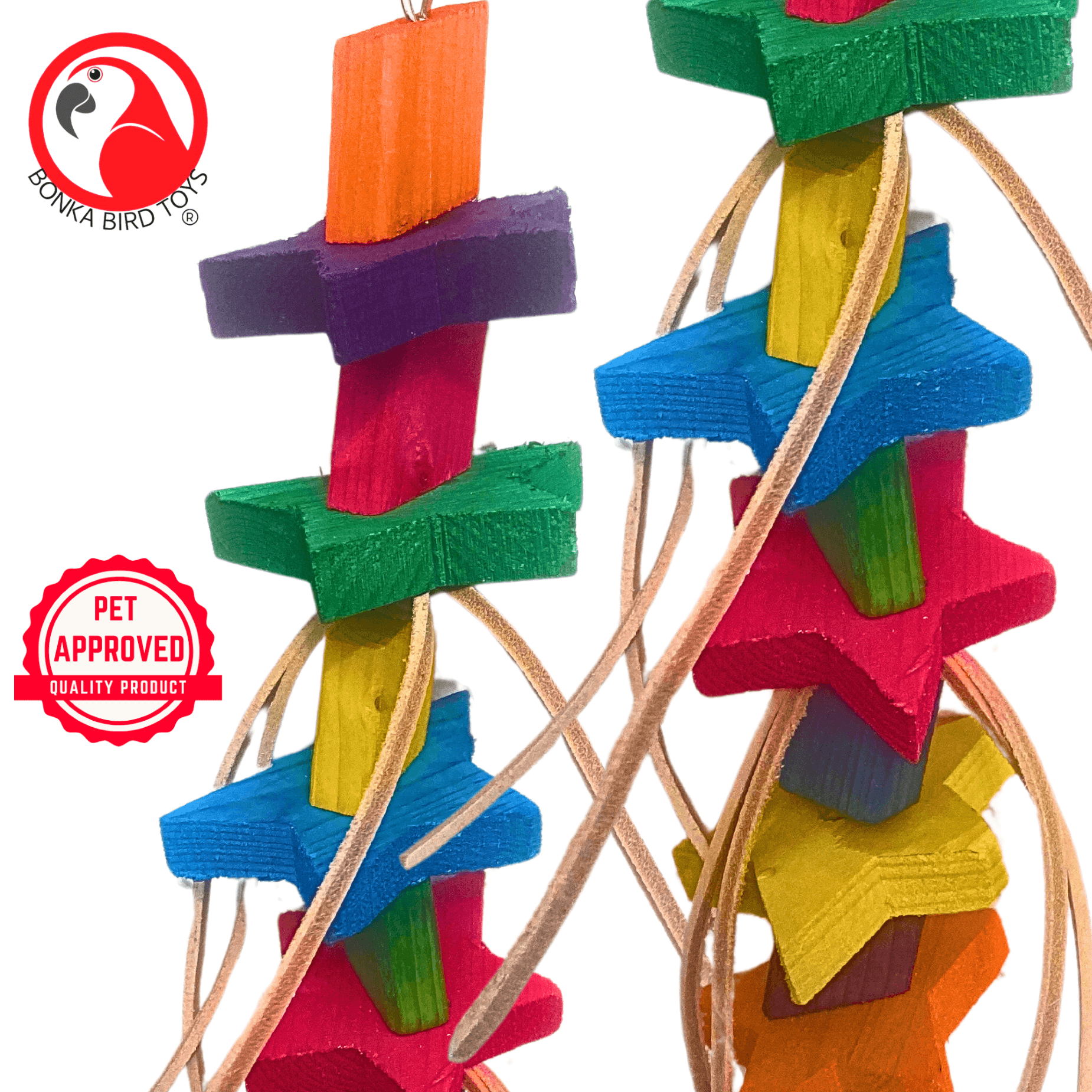 1510 Colored Colored Chunky Star - Bonka Bird Toys