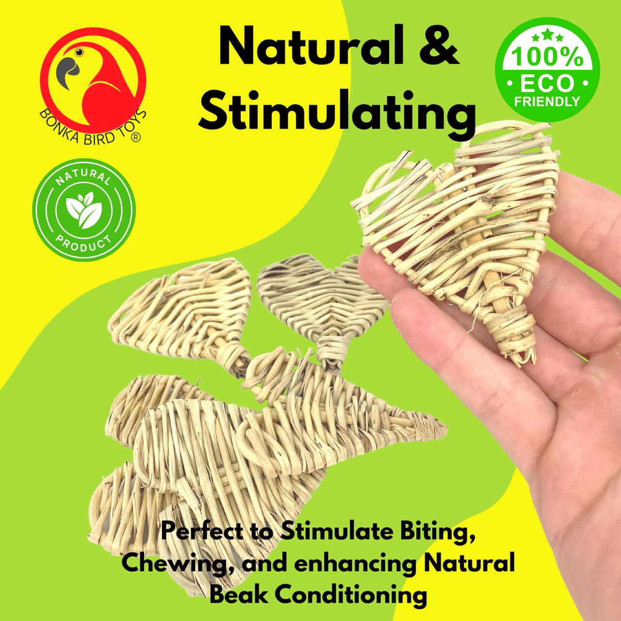 1301 Small Natural Vine Heart - Bonka Bird Toys