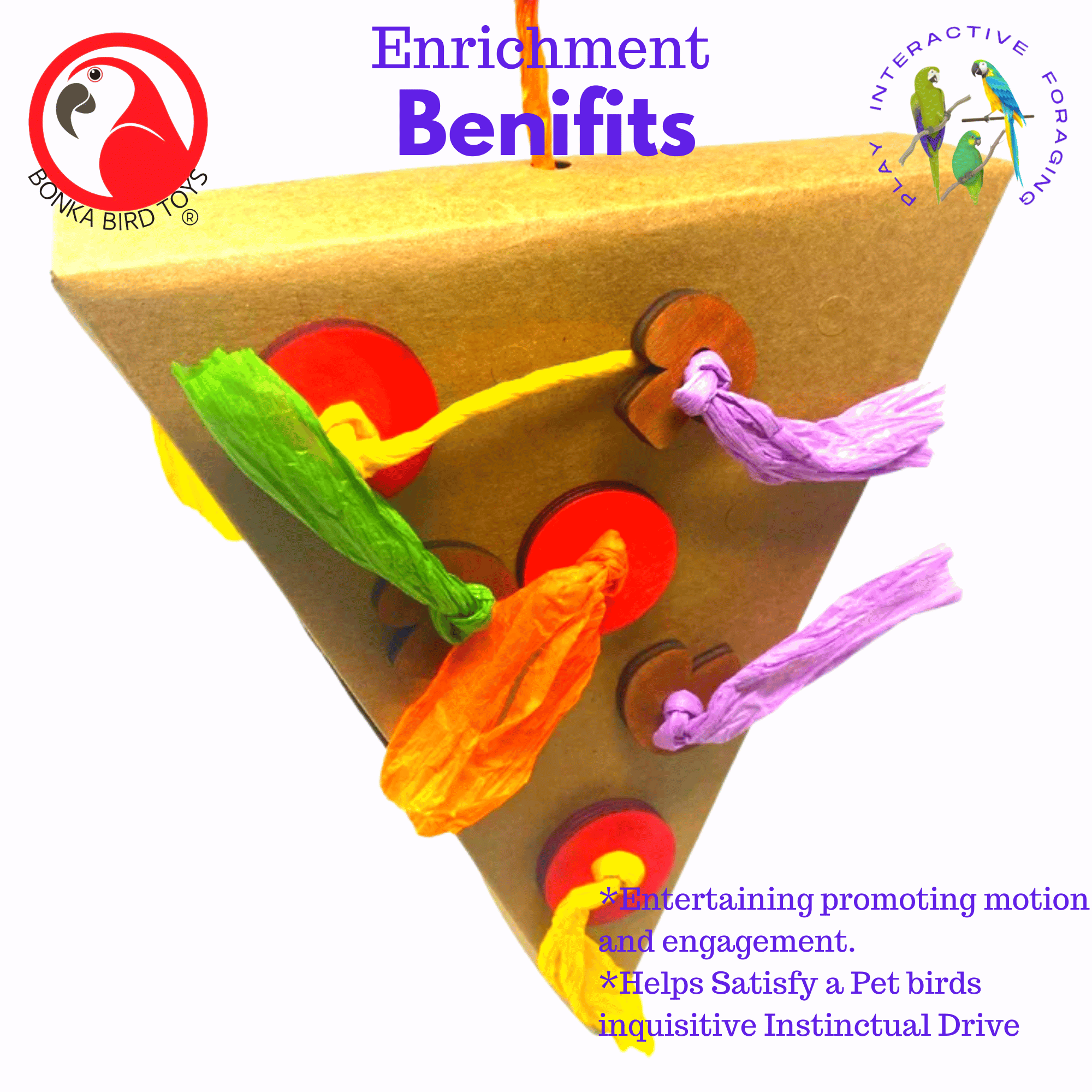 2217 Large Pizza Slice - Bonka Bird Toys