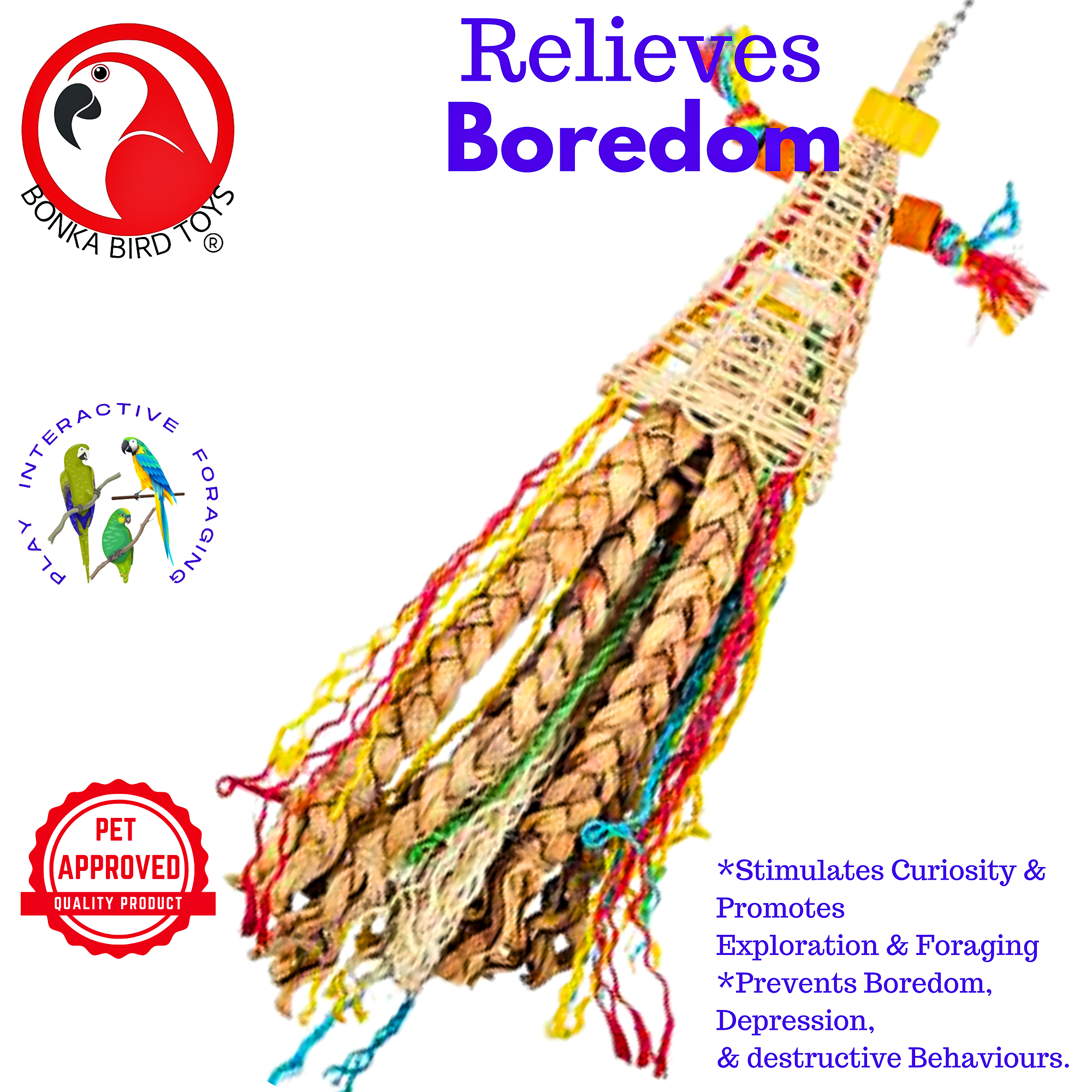 2235 Vine Cone Platt - Bonka Bird Toys