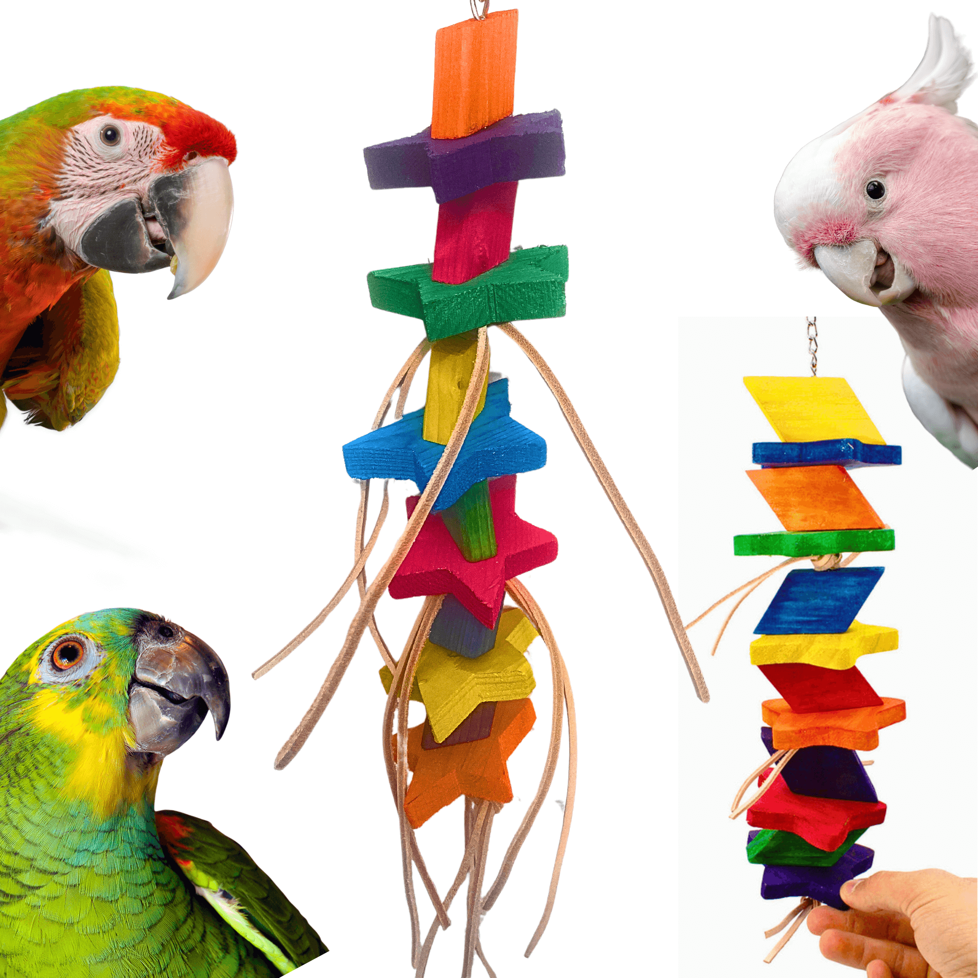 1510 Colored Colored Chunky Star - Bonka Bird Toys