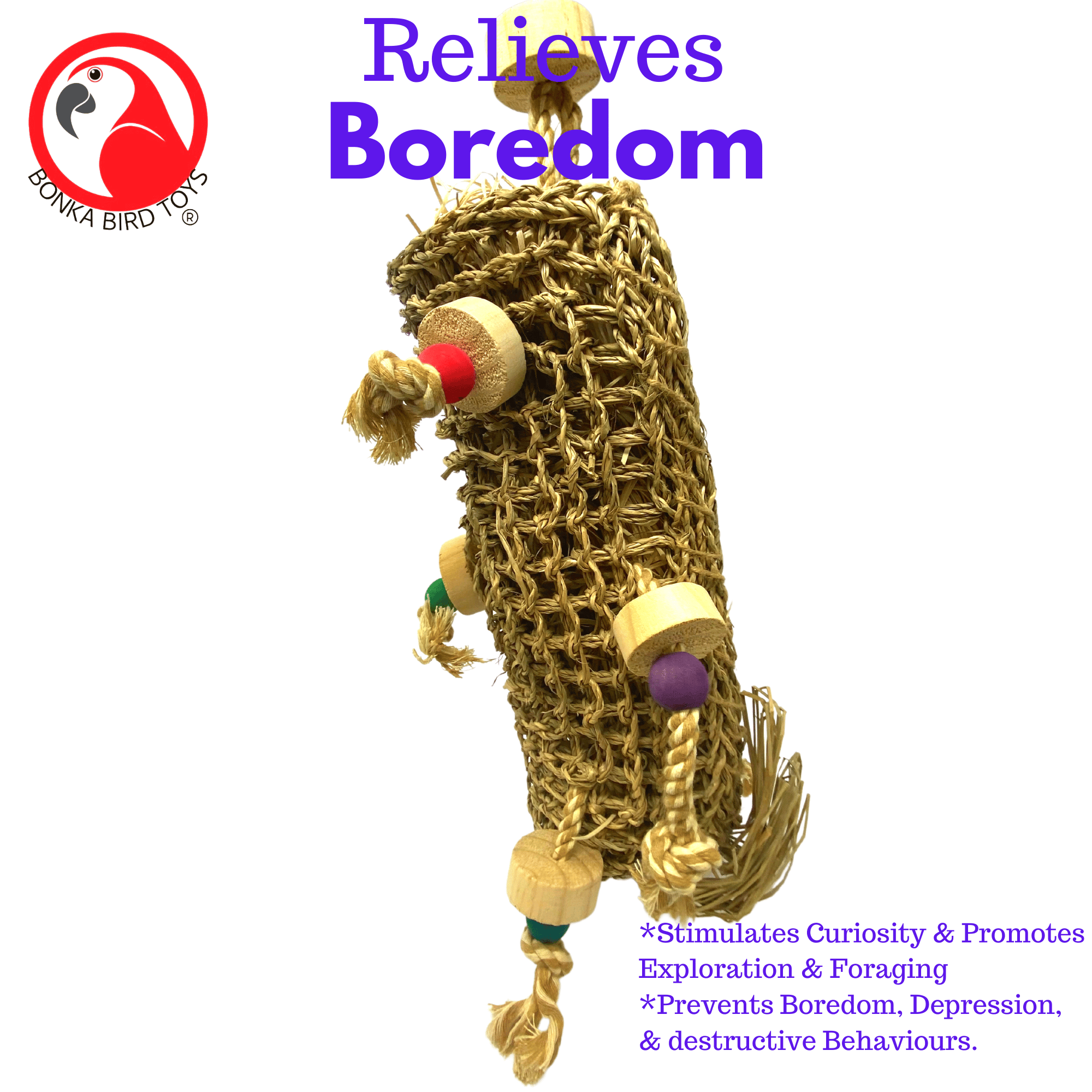 3916 Large Seagrass Log - Bonka Bird Toys