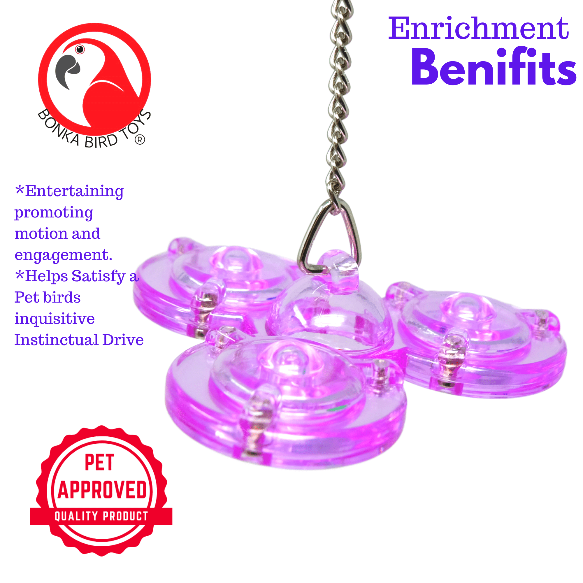 0010 Small Satellite BOGO BUNDLE BUY ONE GET ONE FREE! - Bonka Bird Toys