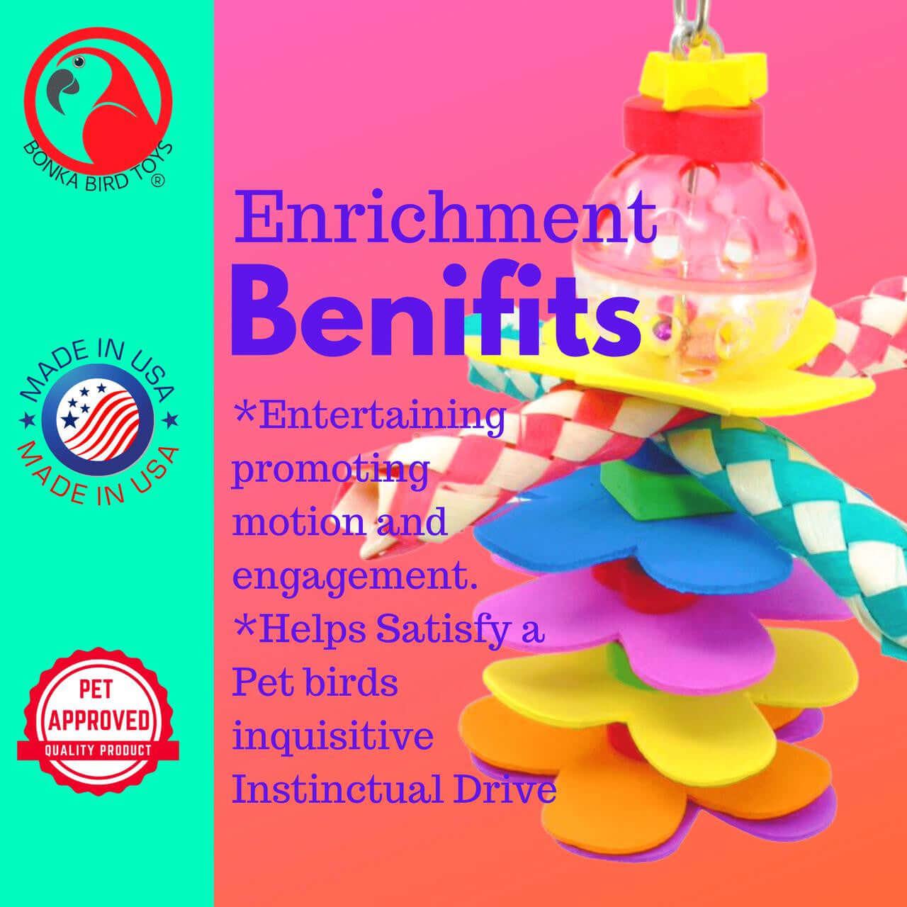 1861 Flower Power - Bonka Bird Toys