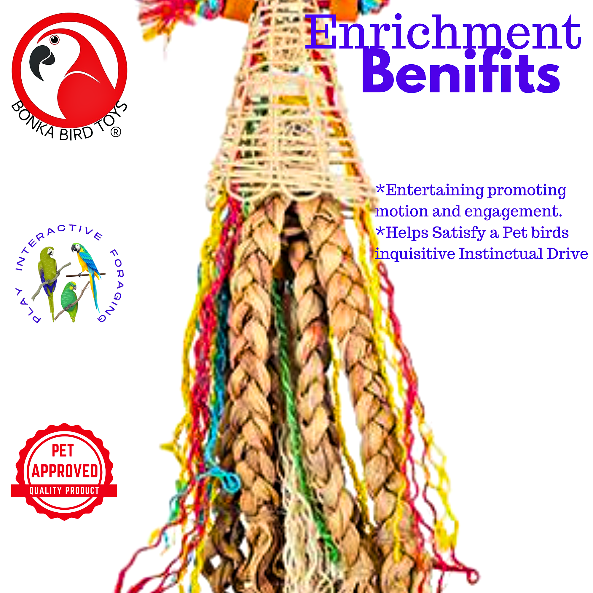 2235 Vine Cone Platt - Bonka Bird Toys