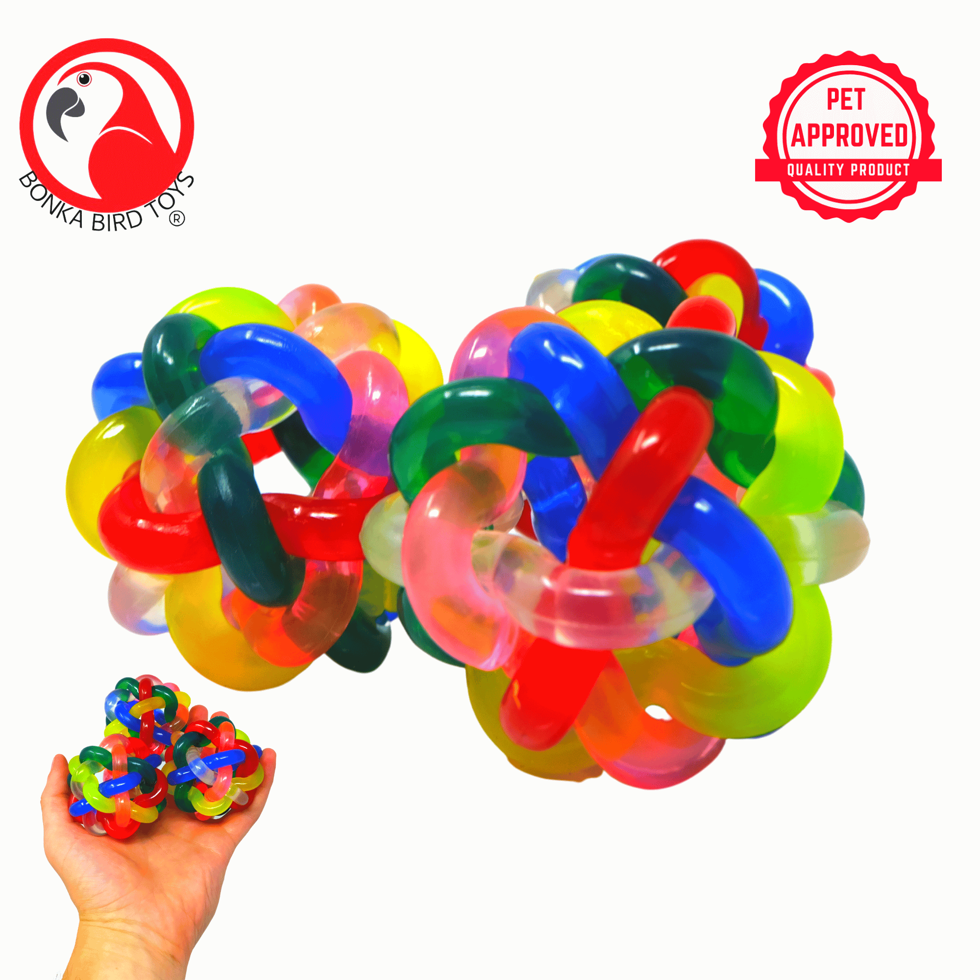 2013 Wibbly Foot Talon 3-Inch Balls - Bonka Bird Toys