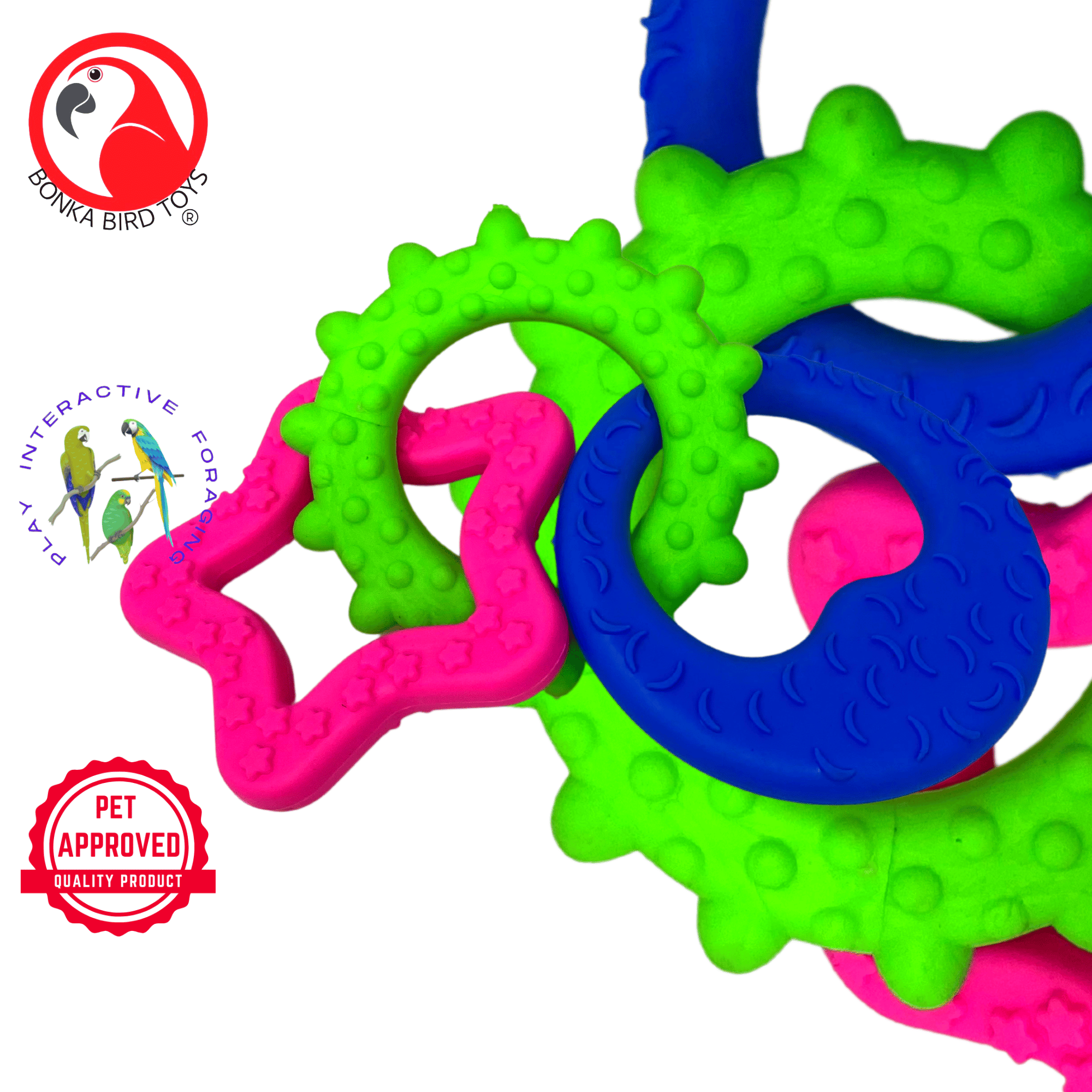 Ring-a-Ding Foot Talon Toys - Bonka Bird Toys