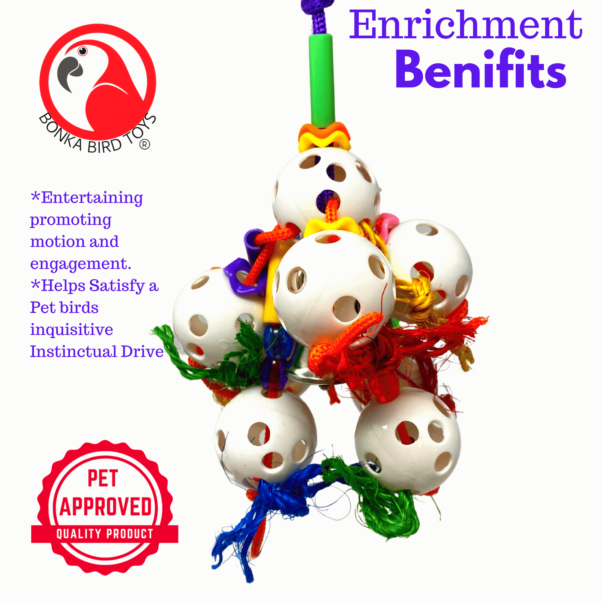 1449 Bubbles Bird Toy - Bonka Bird Toys