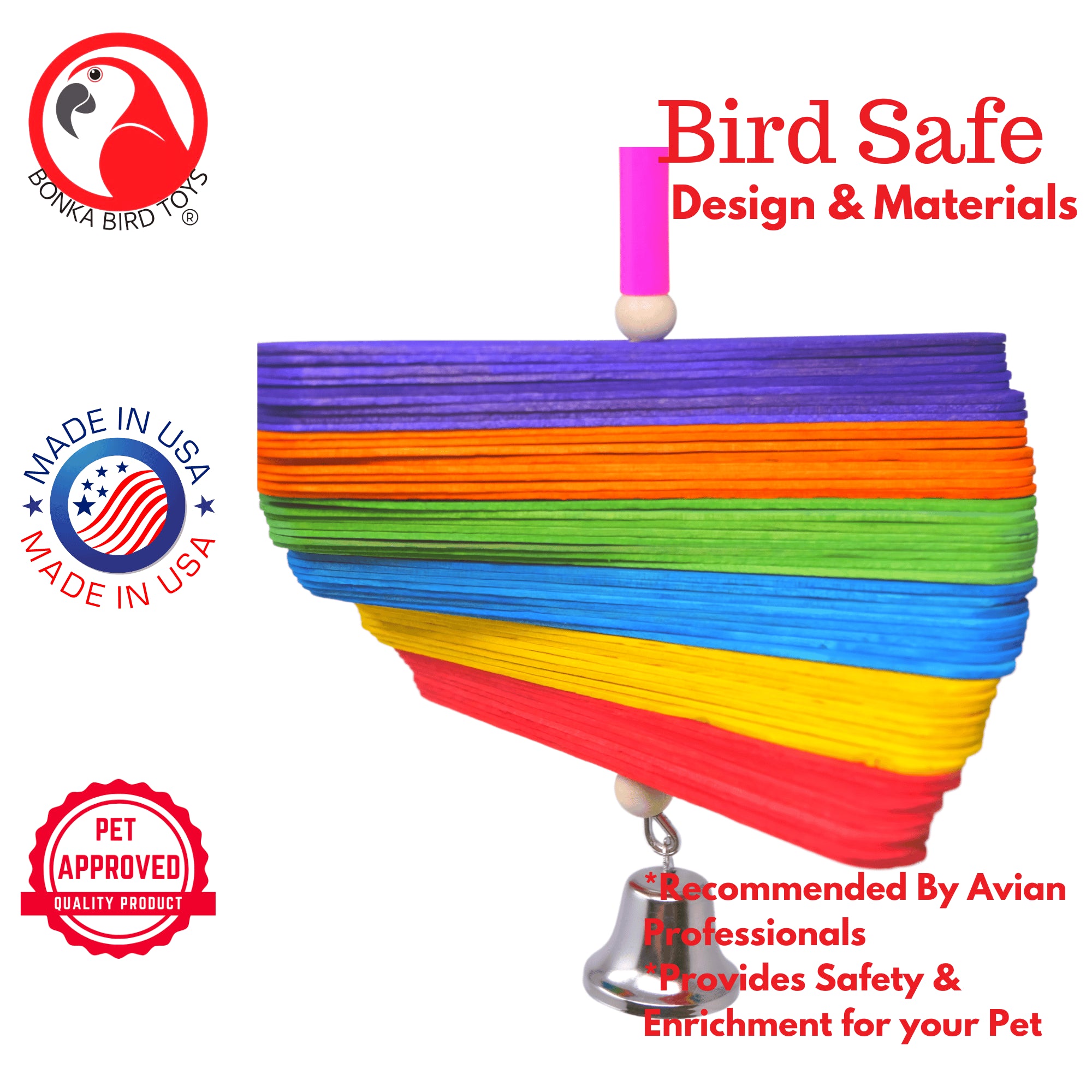 2451 Rainbow Sticks - Bonka Bird Toys