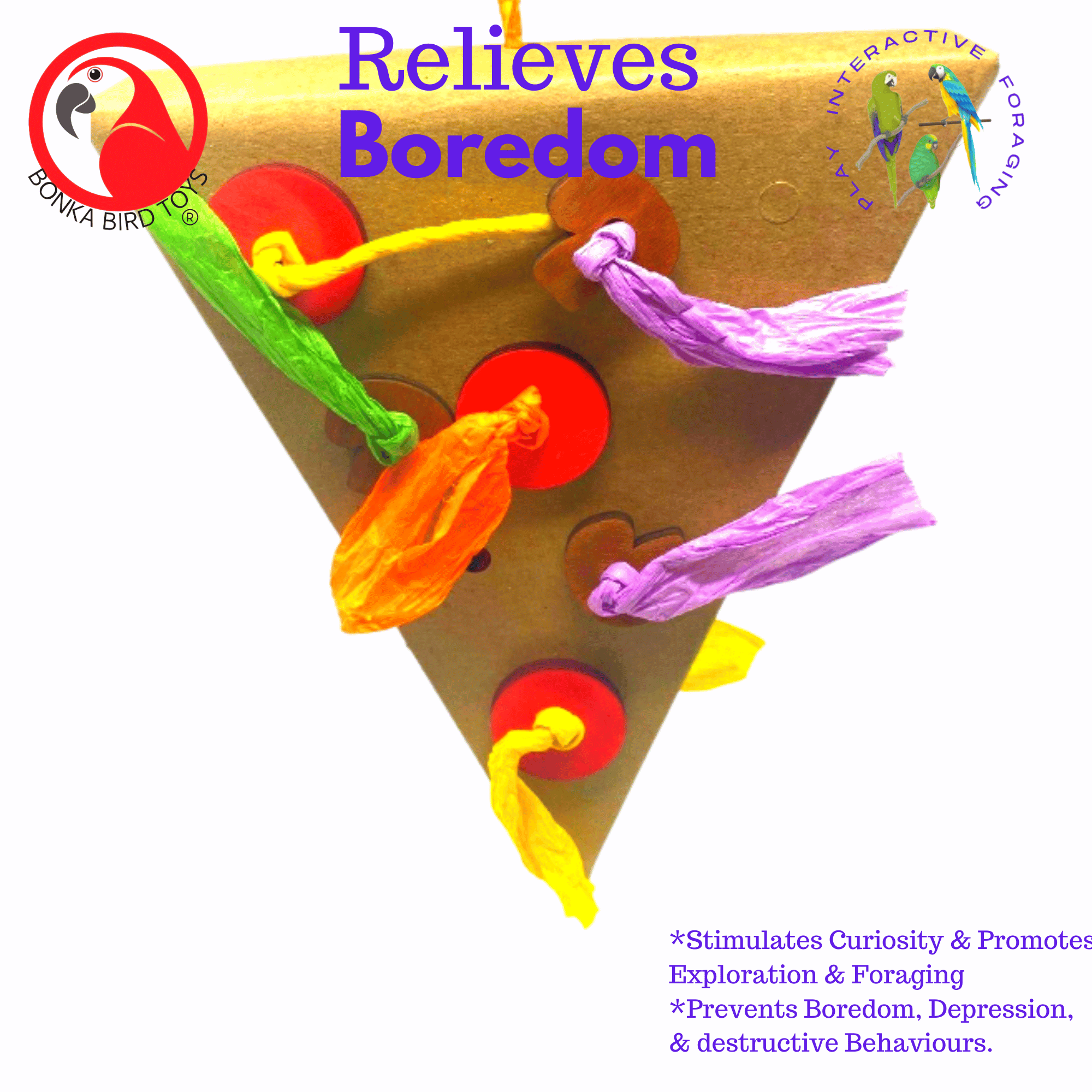 2217 Large Pizza Slice - Bonka Bird Toys