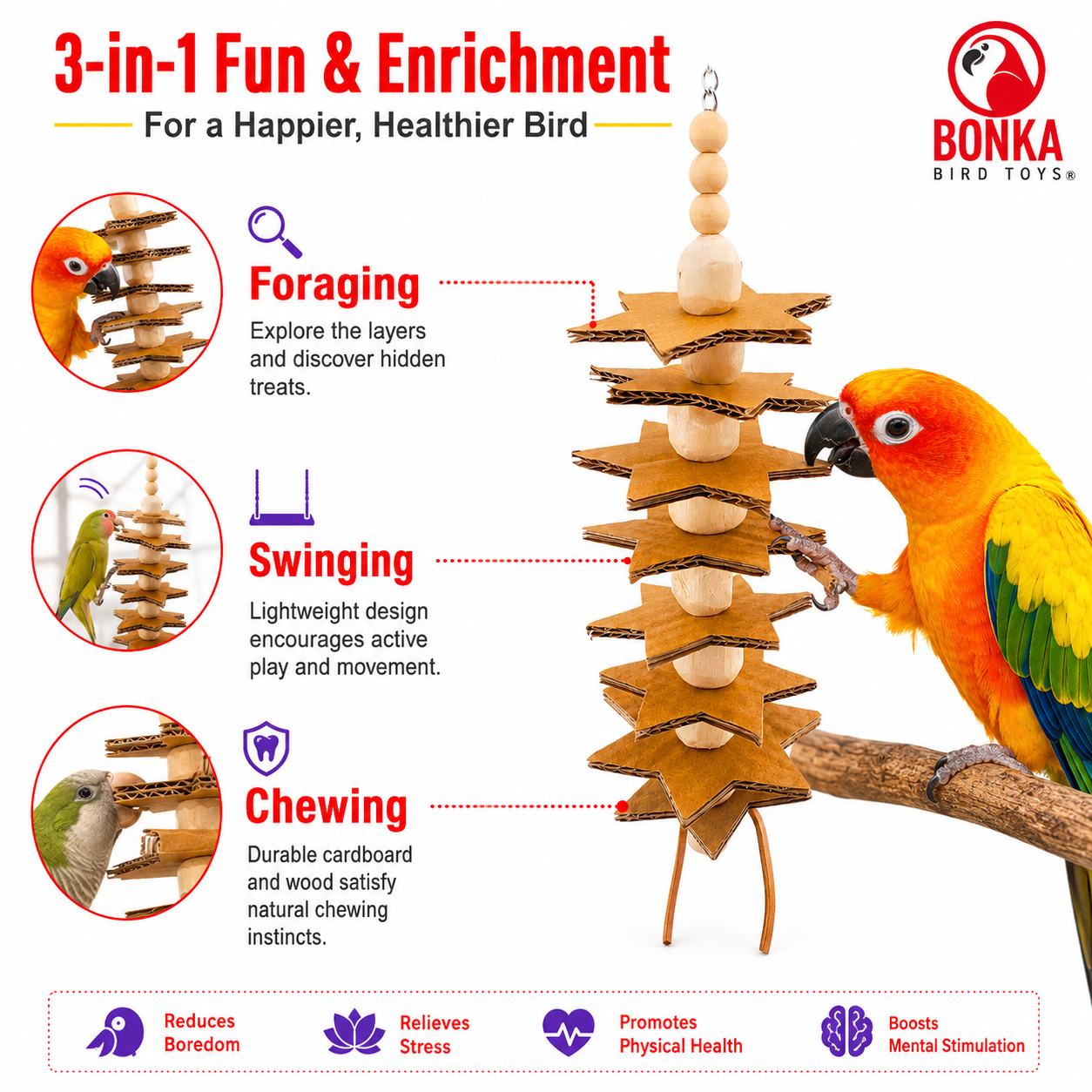 1148 Long Sola Star - Bonka Bird Toys
