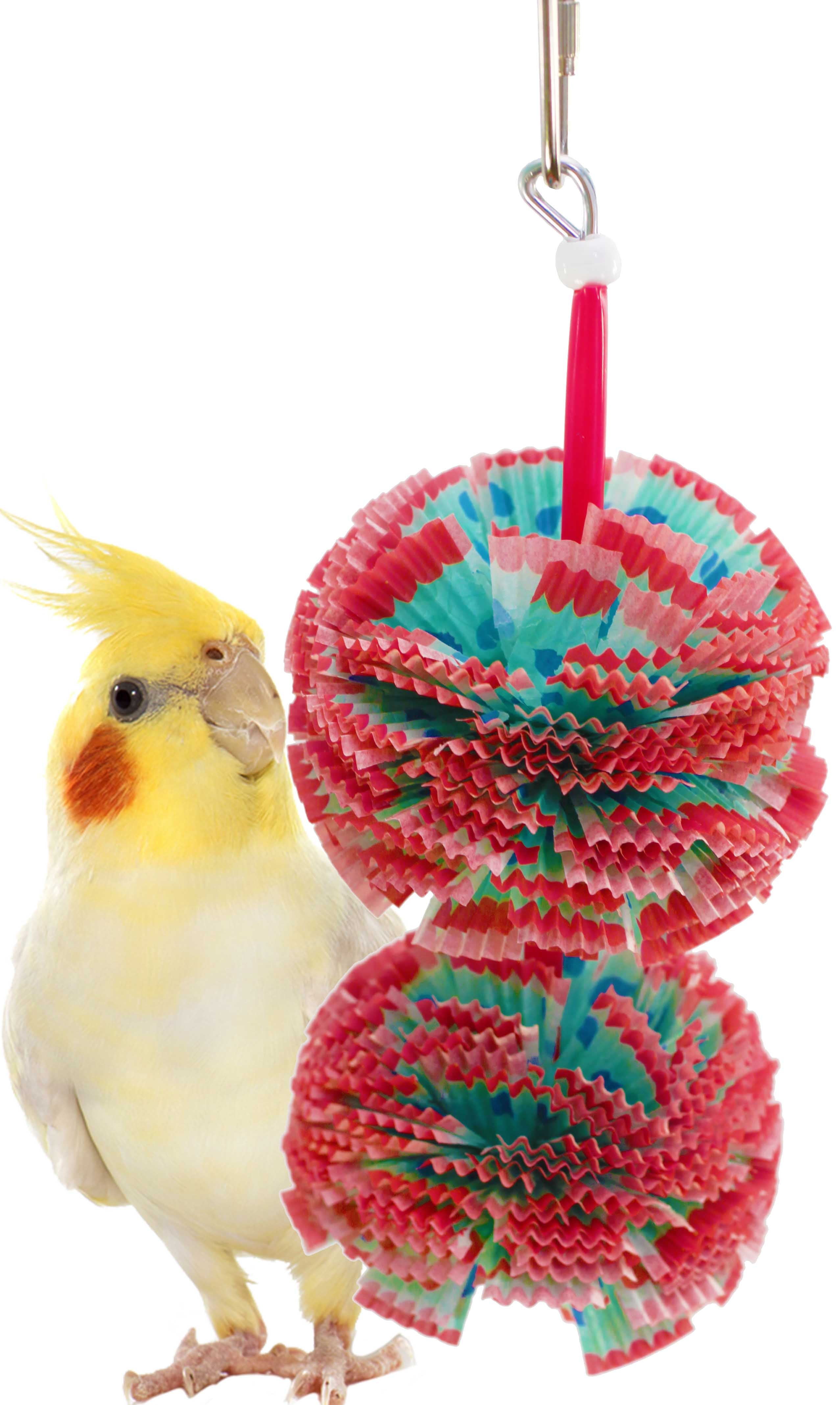 1065 Duo Paper Puff Bird Toy - Bonka Bird Toys