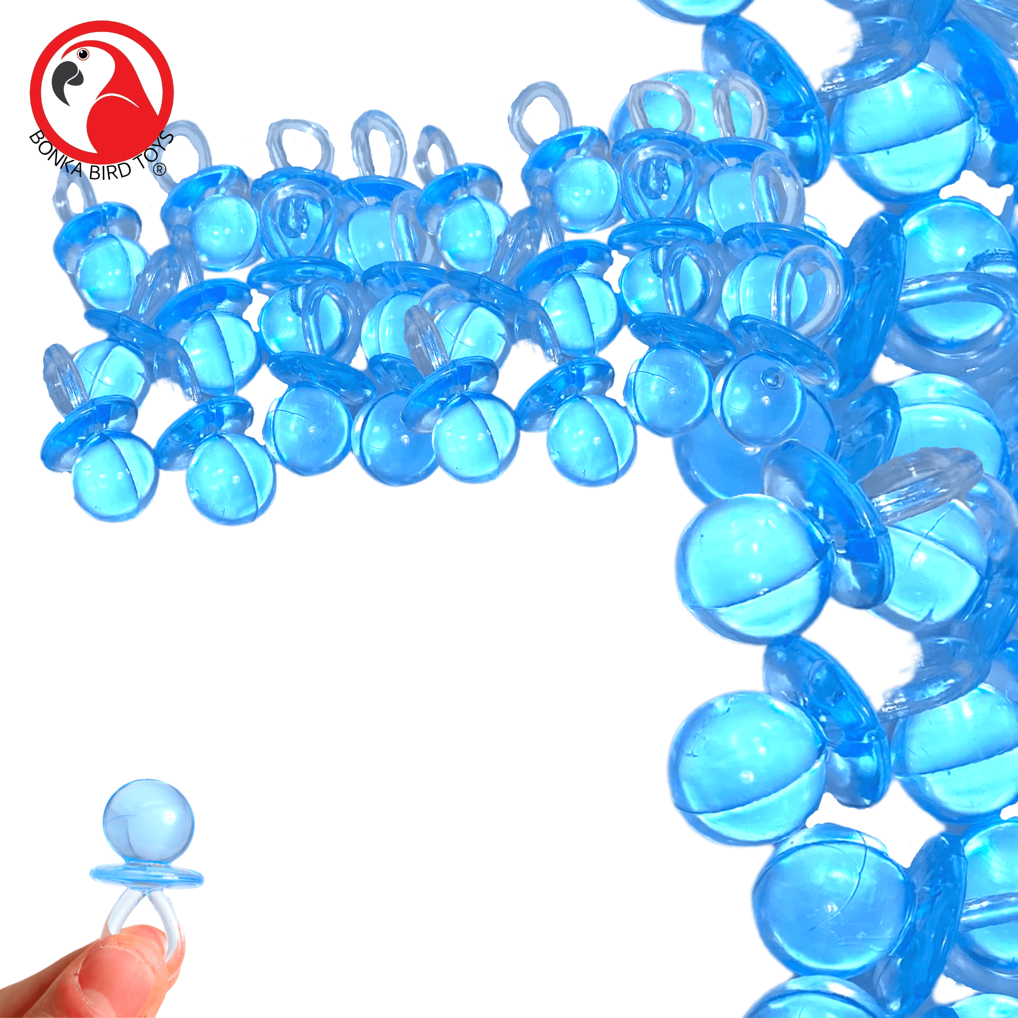 2822 24pk Medium Acrylic Pacifiers - Bonka Bird Toys