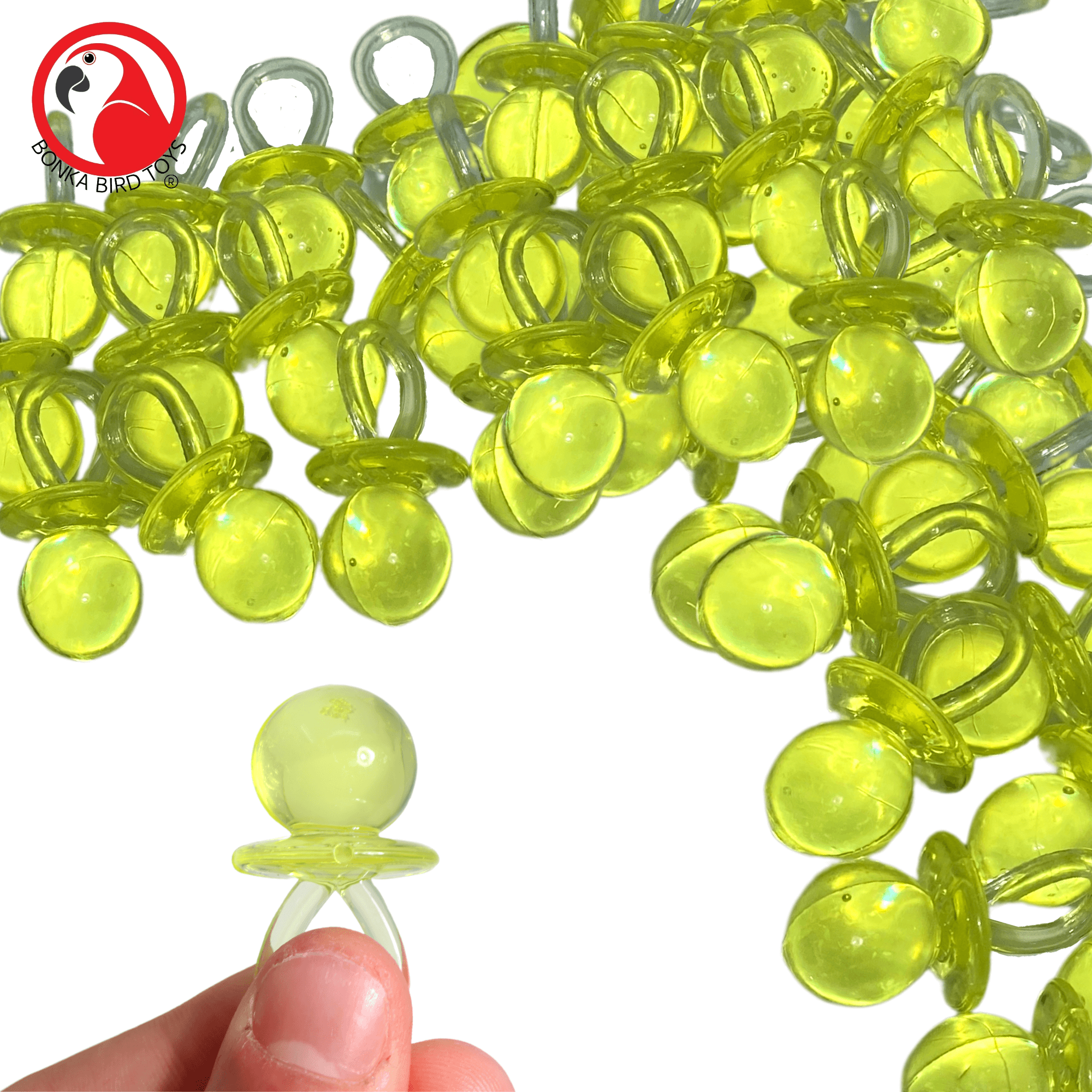 2822 24pk Medium Acrylic Pacifiers - Bonka Bird Toys