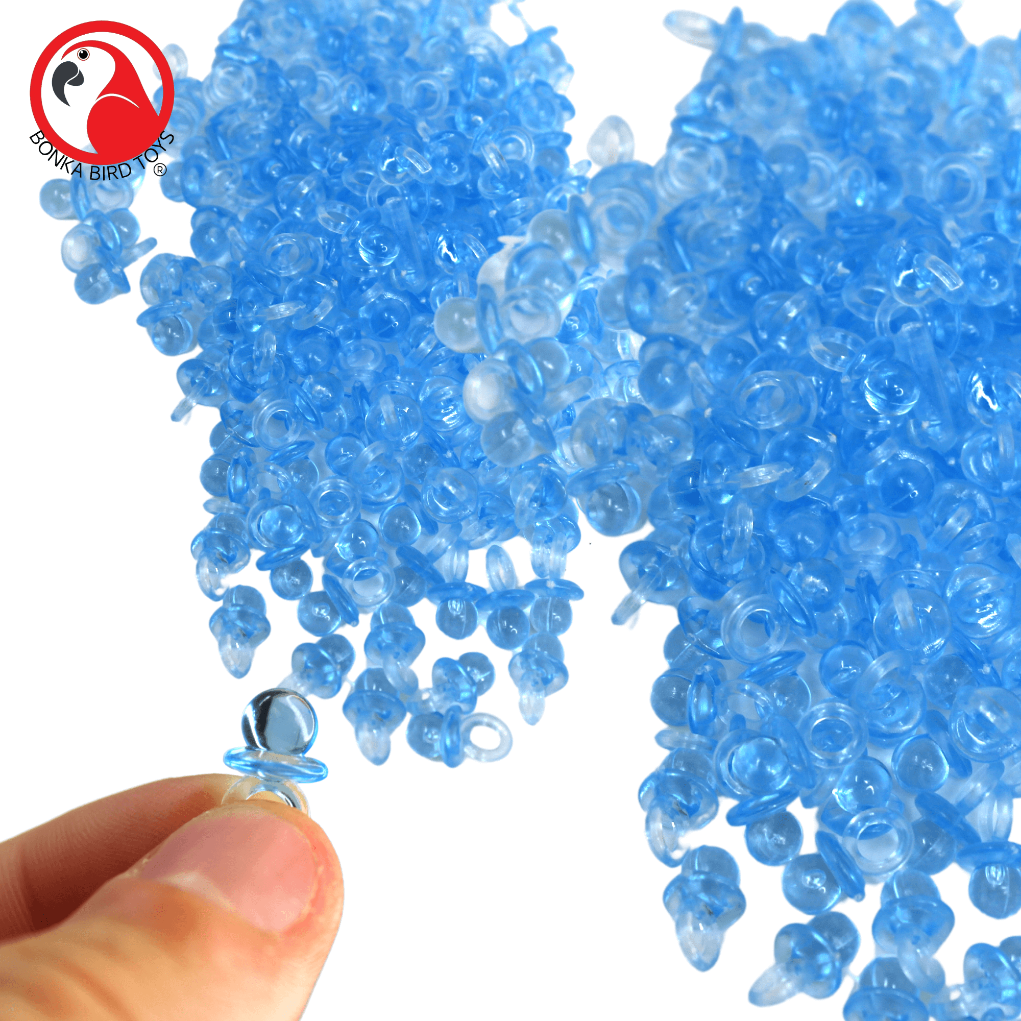 2821 Pk144 Extra Small Acrylic Pacifiers - Bonka Bird Toys