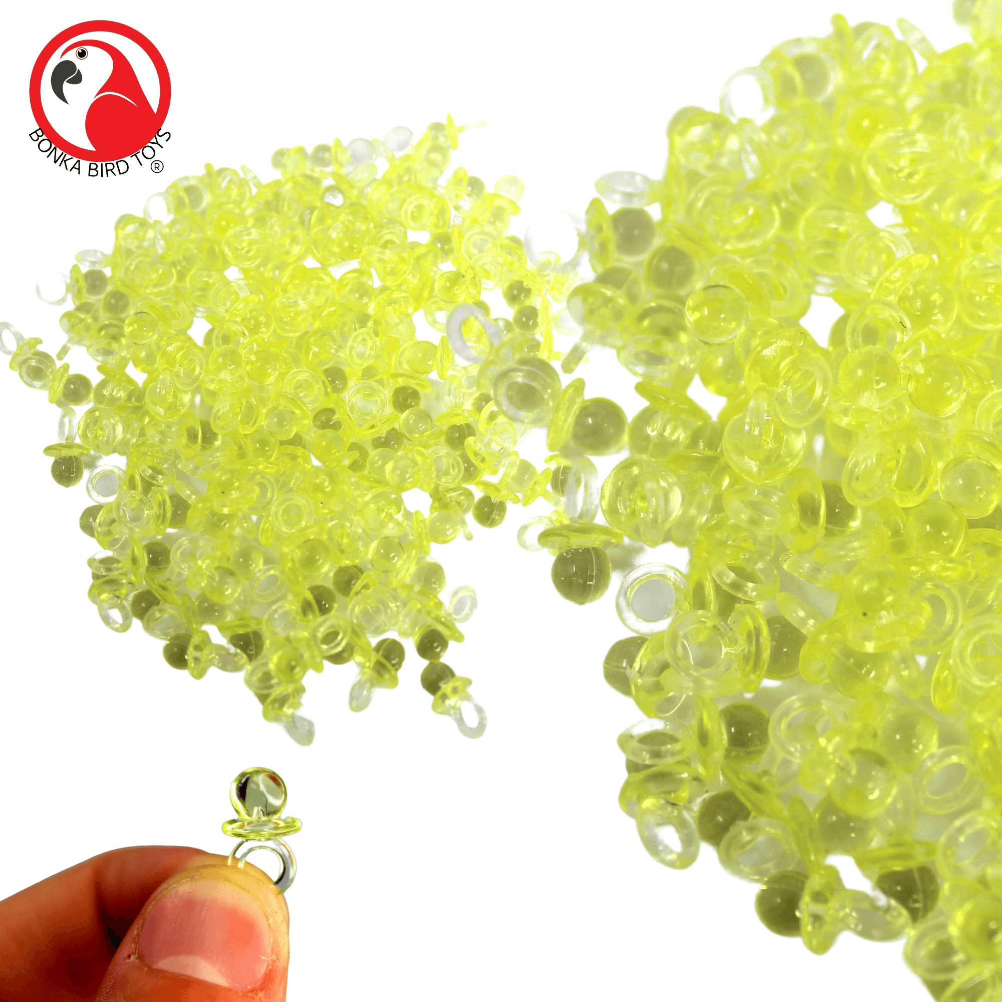 2821 Pk144 Extra Small Acrylic Pacifiers - Bonka Bird Toys