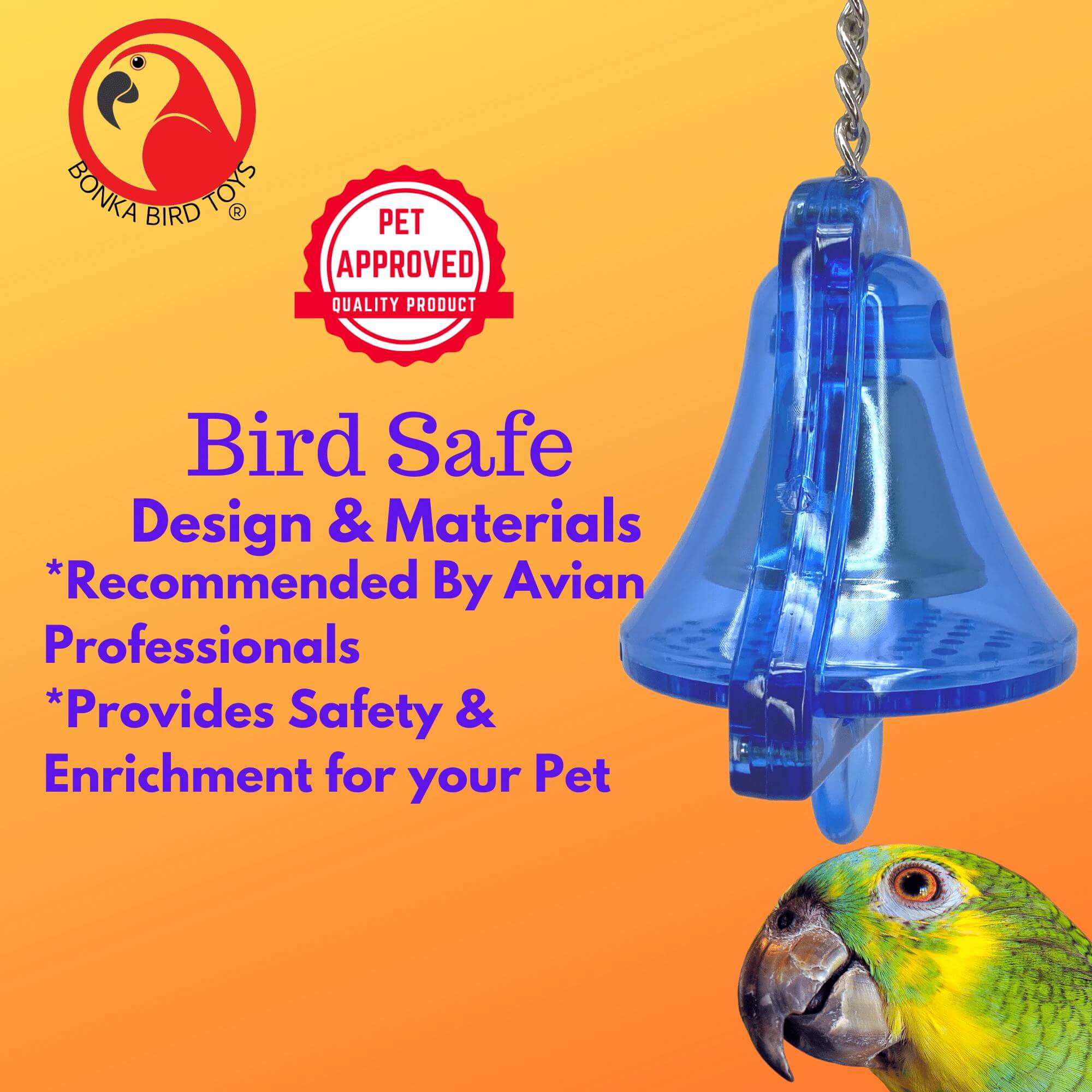 60018 Small Bullet Proof Bell - Bonka Bird Toys