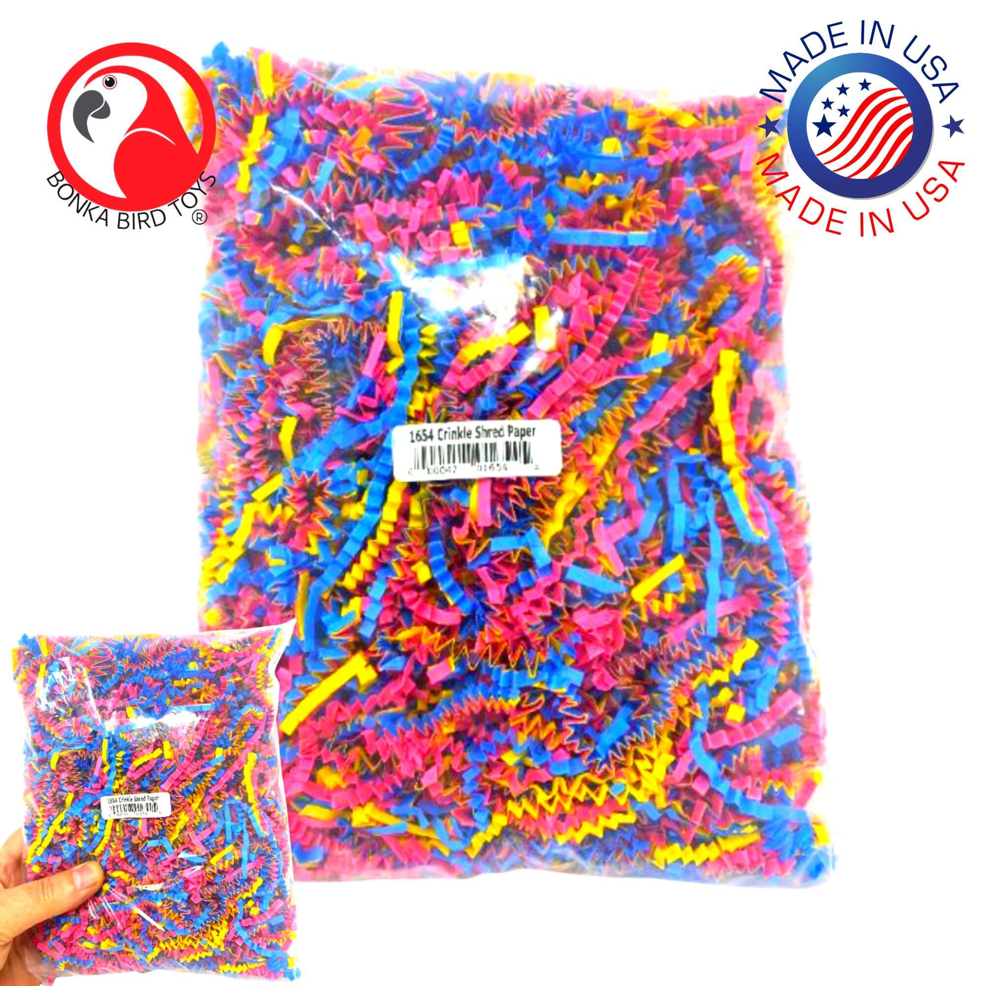 1654 Crinkle Shred Paper - Bonka Bird Toys