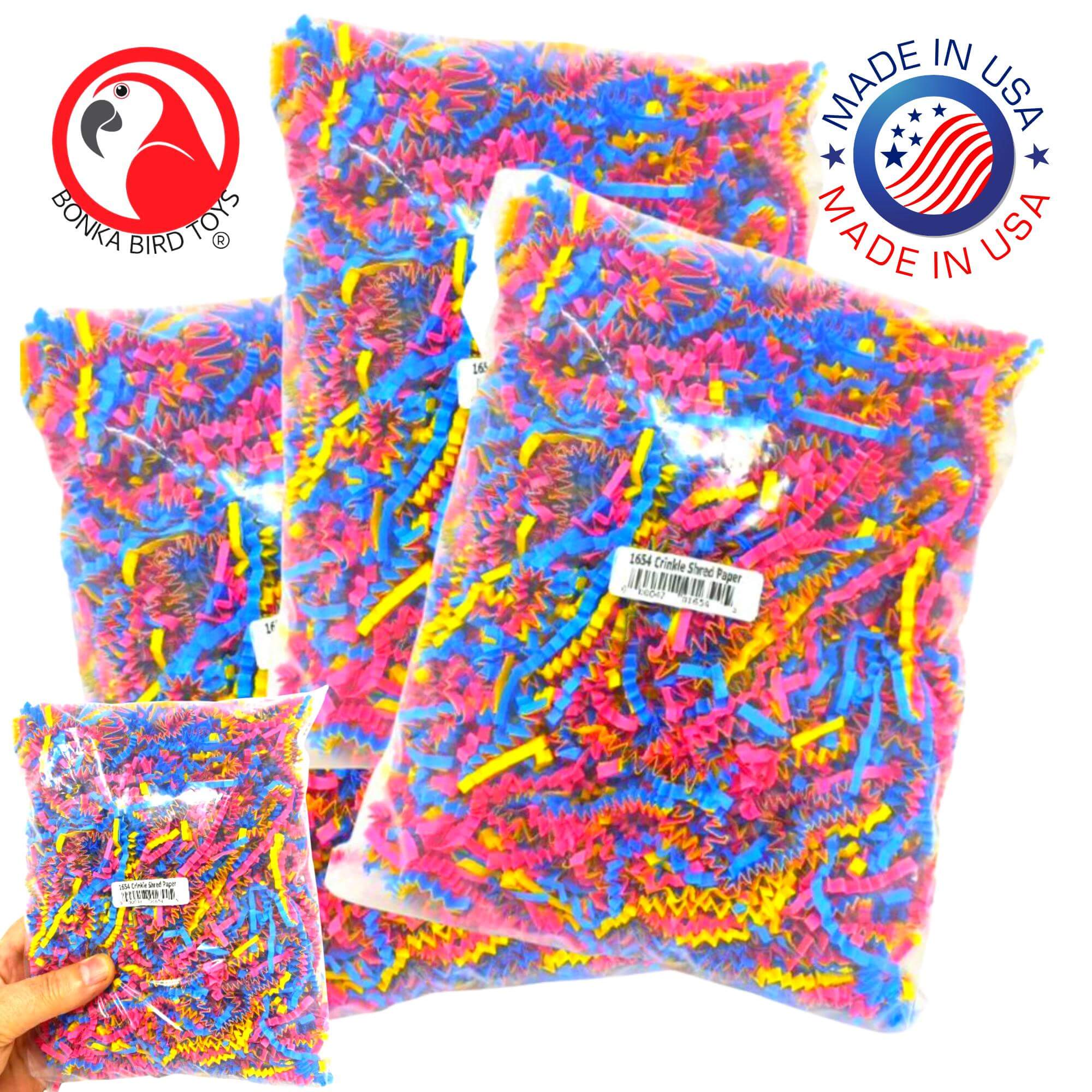 1654 Crinkle Shred Paper - Bonka Bird Toys