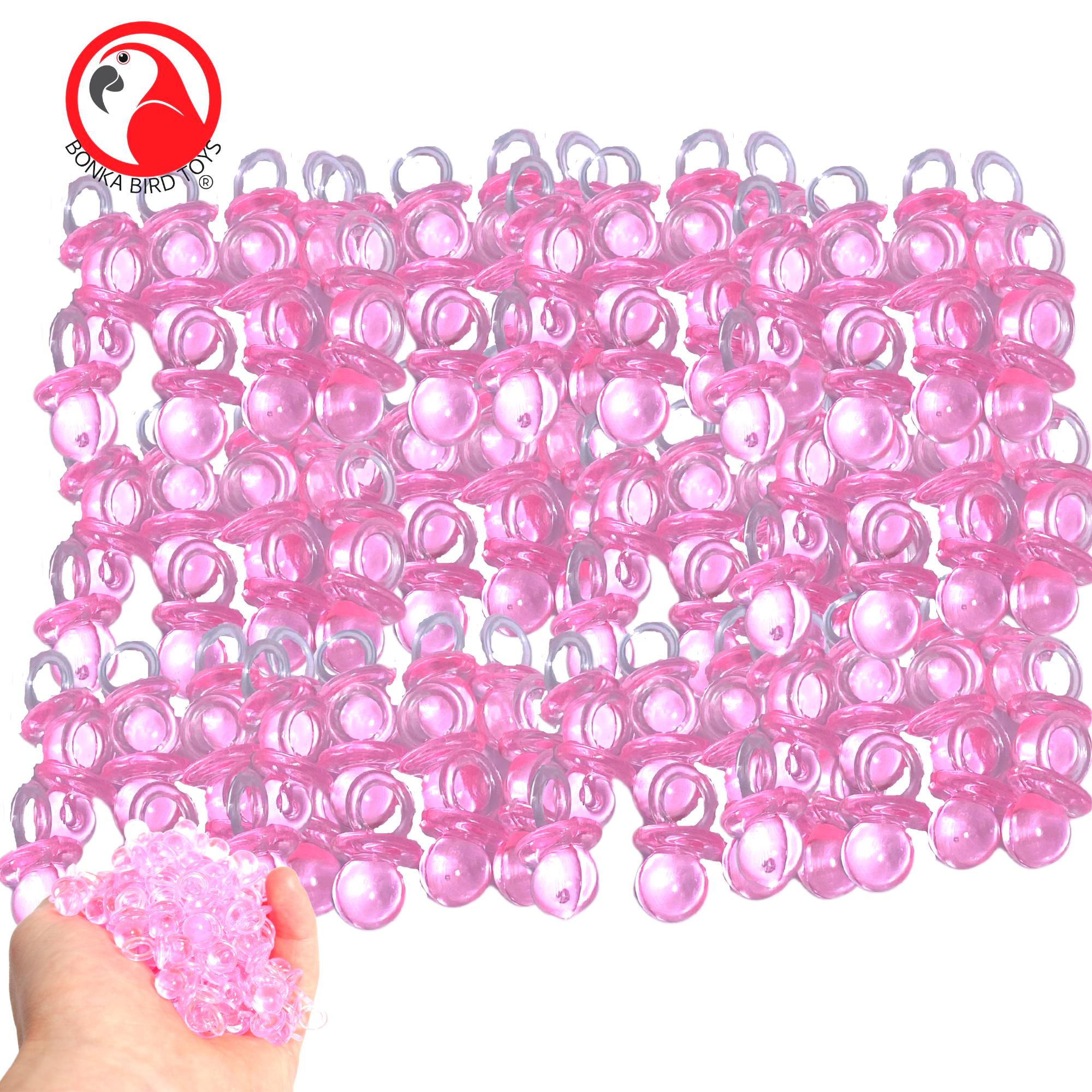 2820 Pk 144 Small Acrylic Pacifiers - Bonka Bird Toys