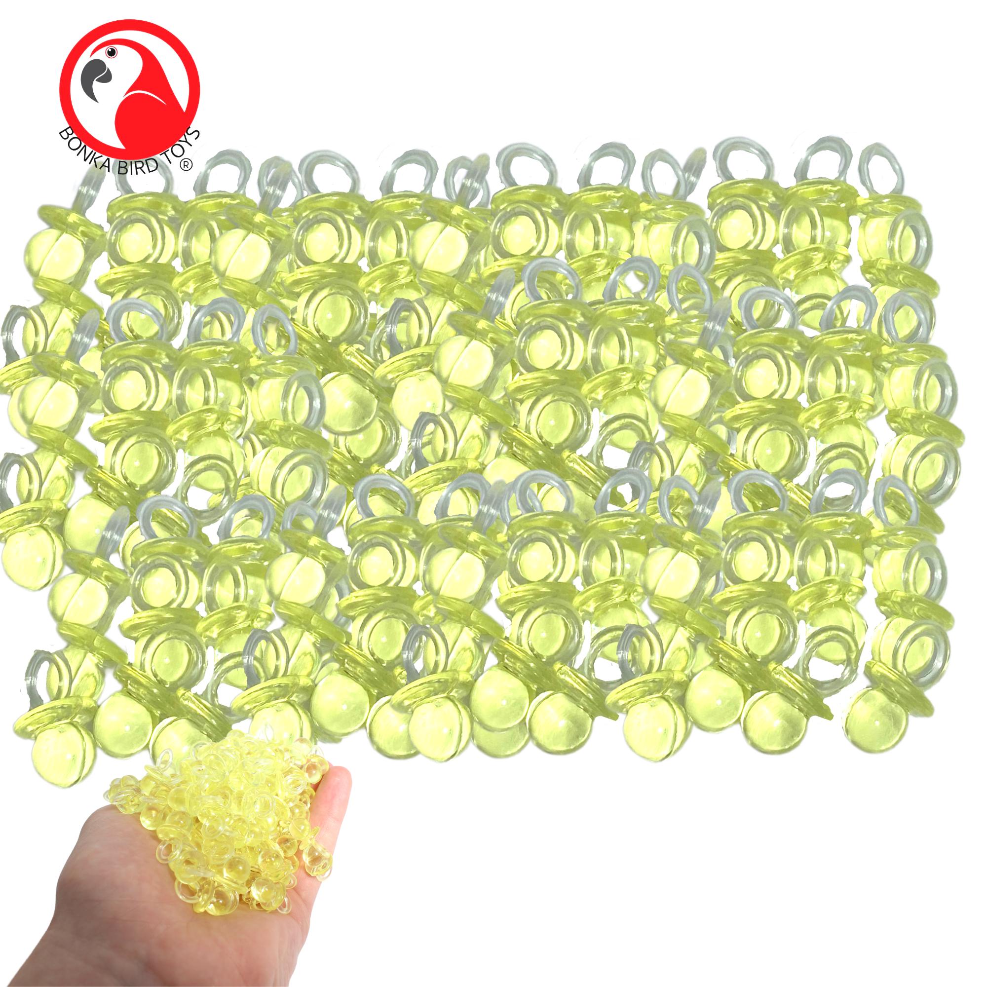2820 Pk 144 Small Acrylic Pacifiers - Bonka Bird Toys