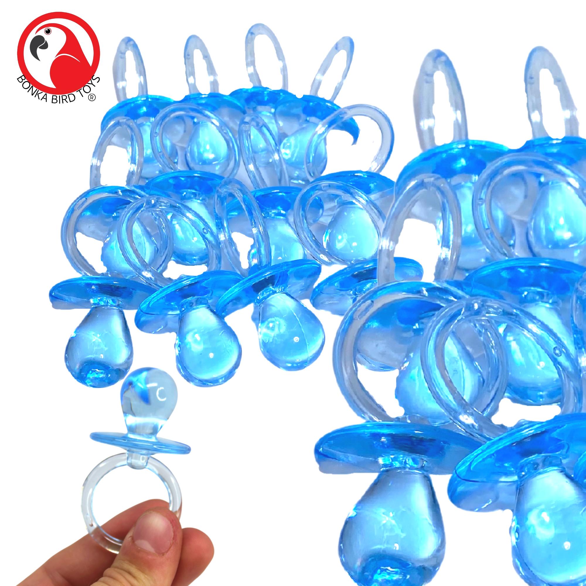 2825 Pk12 Large Acrylic Pacifiers - Bonka Bird Toys