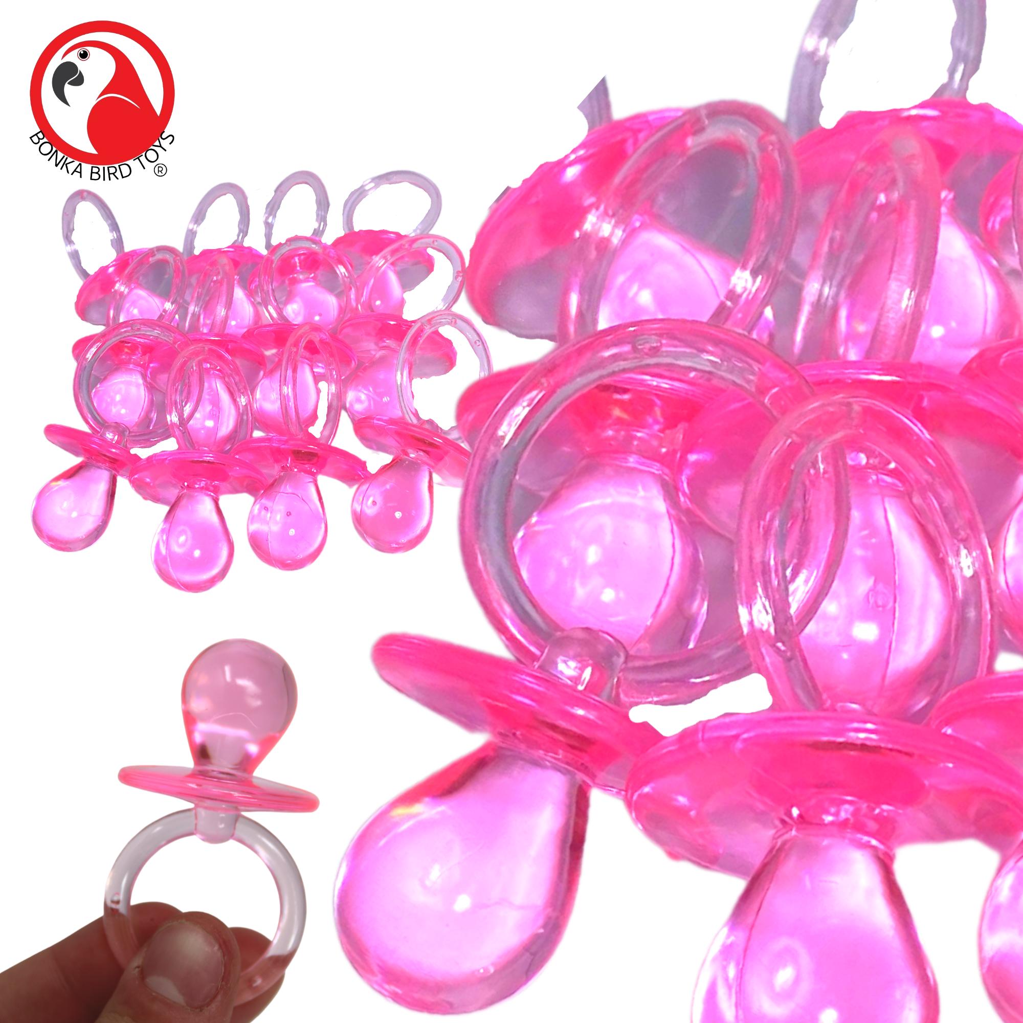2825 Pk12 Large Acrylic Pacifiers - Bonka Bird Toys