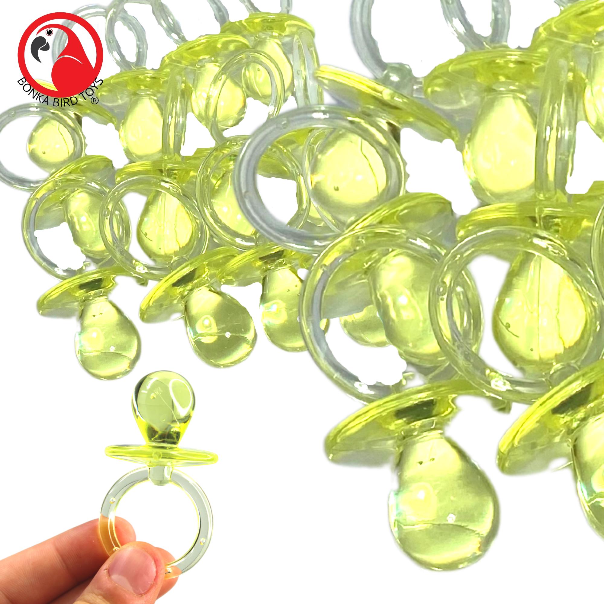 2825 Pk12 Large Acrylic Pacifiers - Bonka Bird Toys