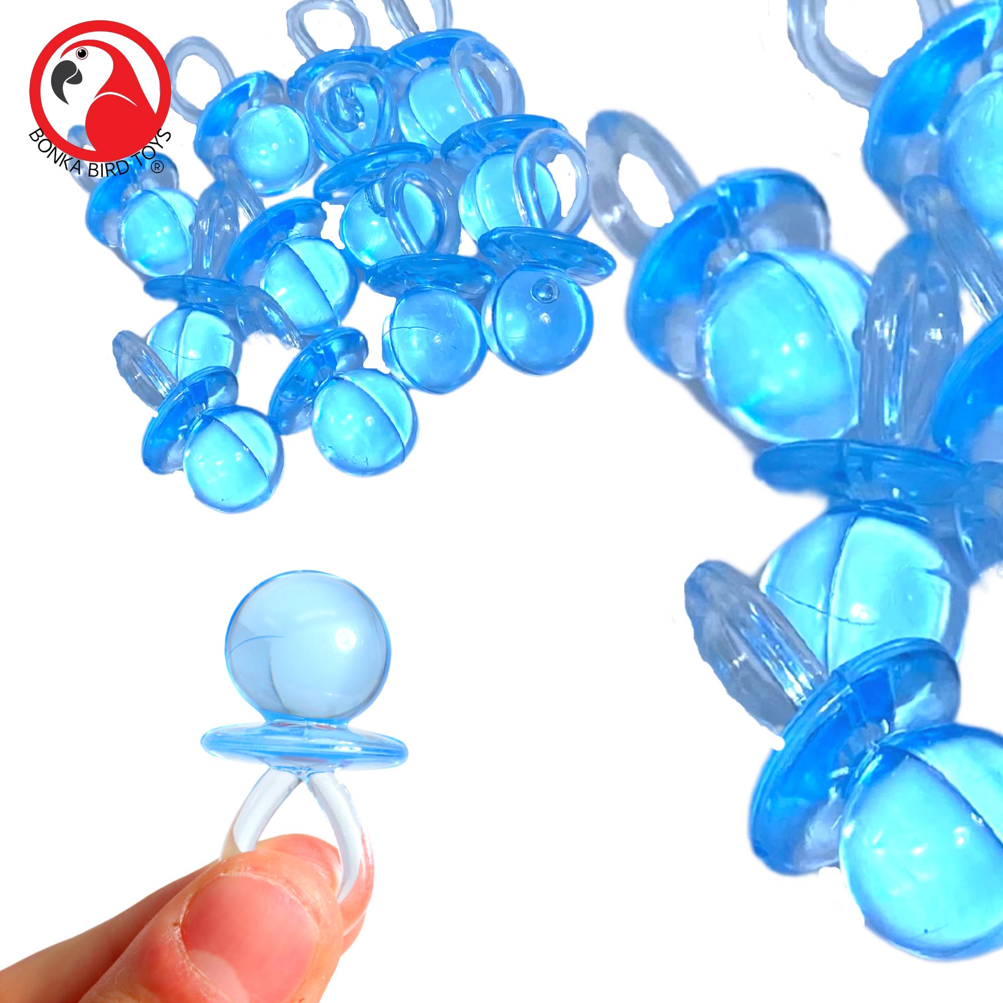 2823 Pk12 Medium Acrylic Pacifiers - Bonka Bird Toys