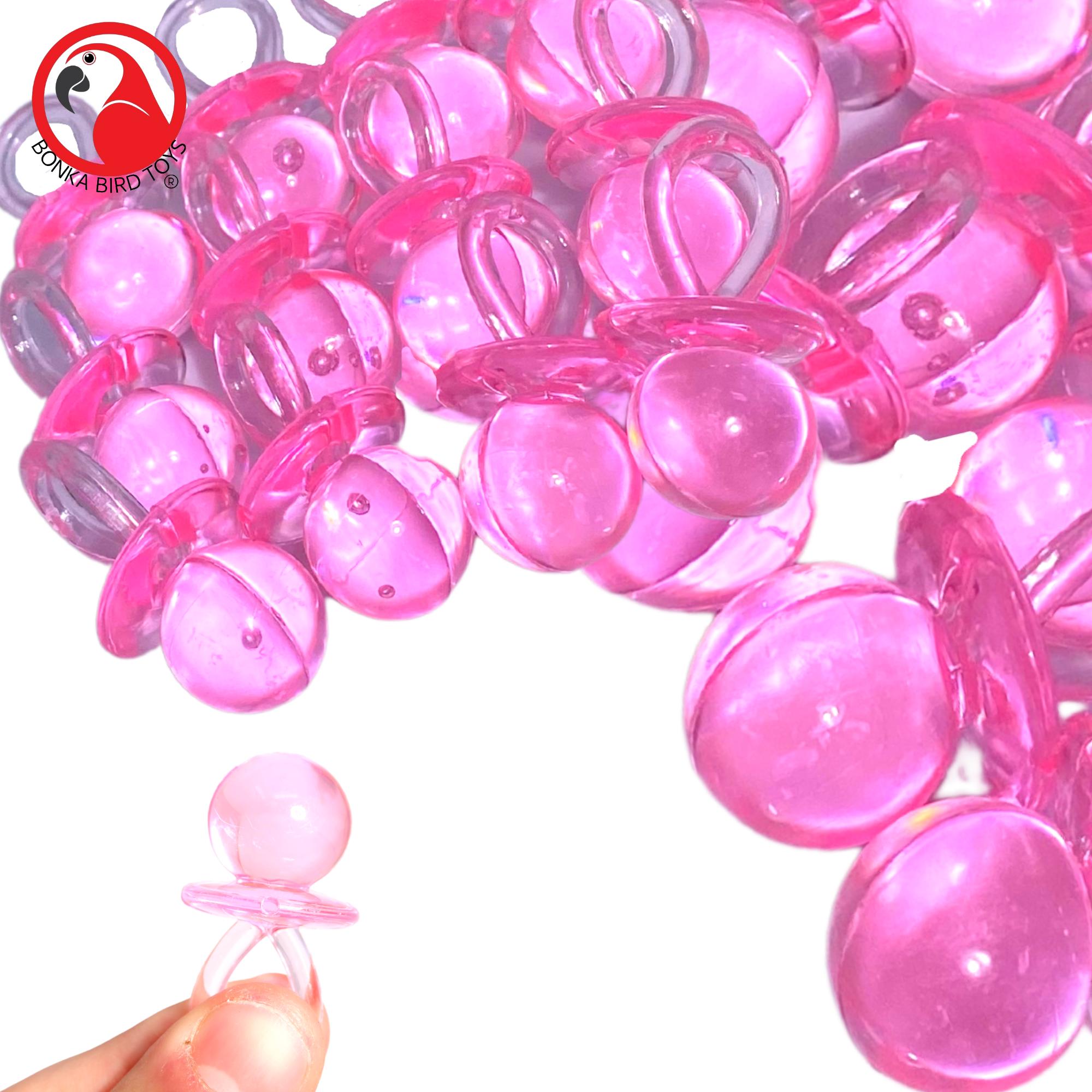 2823 Pk12 Medium Acrylic Pacifiers - Bonka Bird Toys