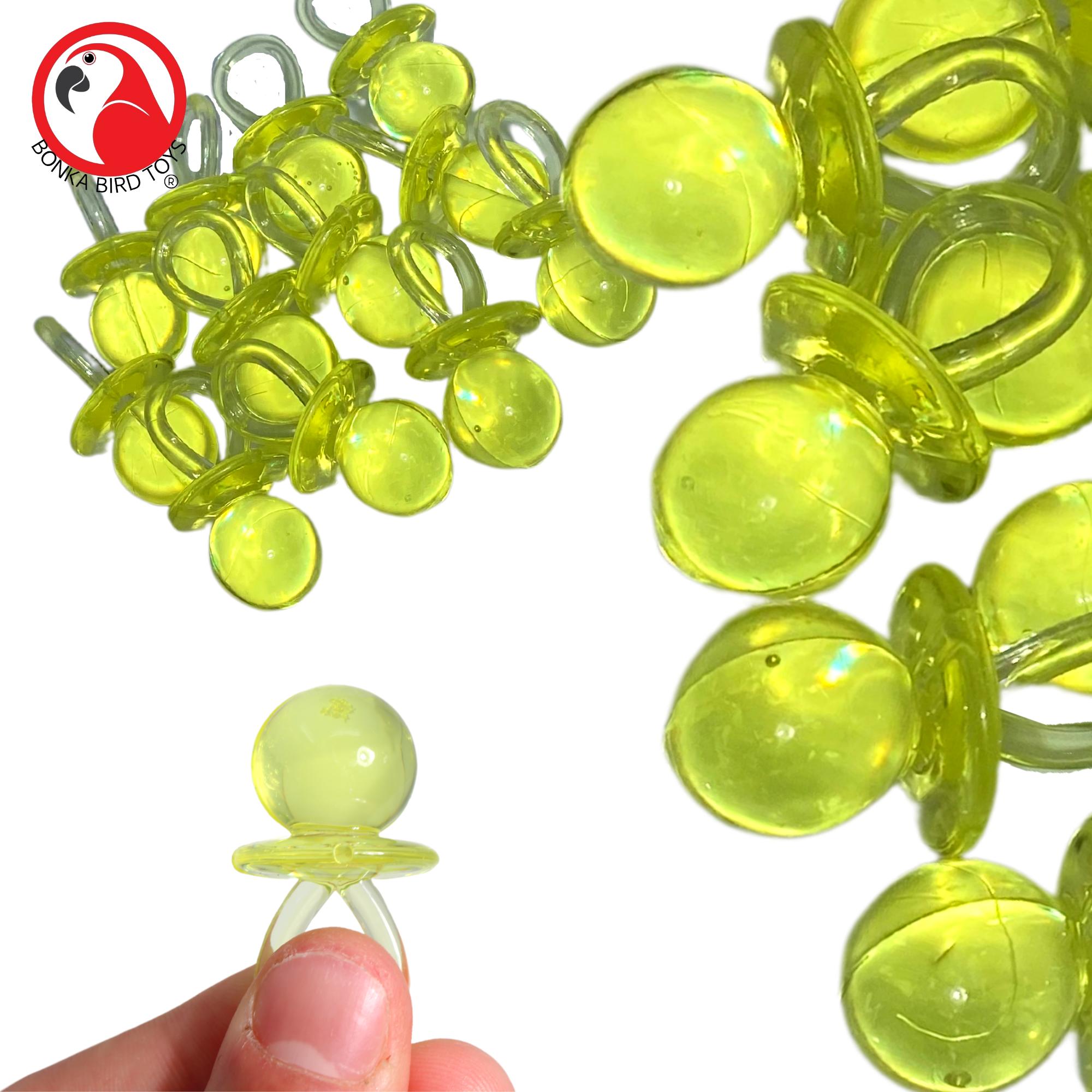 2823 Pk12 Medium Acrylic Pacifiers - Bonka Bird Toys