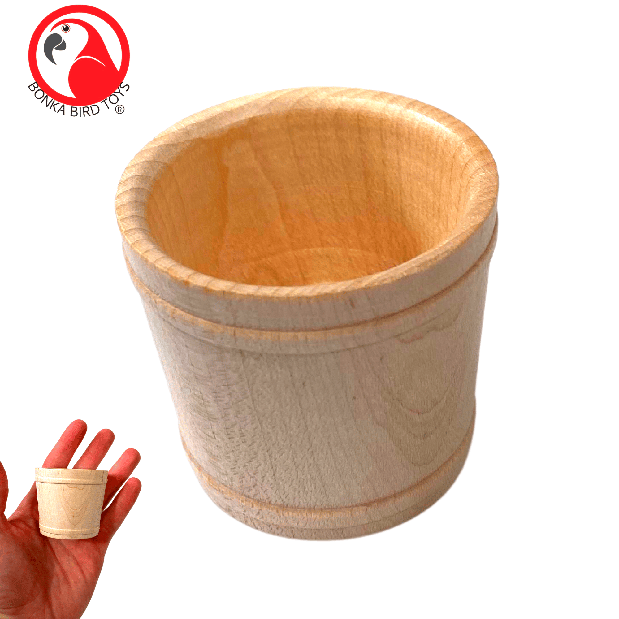 3895 Wooden Treat Bucket - Bonka Bird Toys