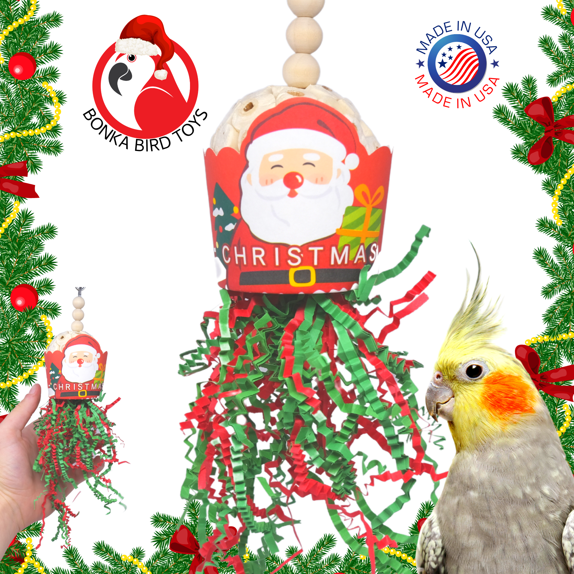 2438 Santa Sola Cup Christmas - Bonka Bird Toys