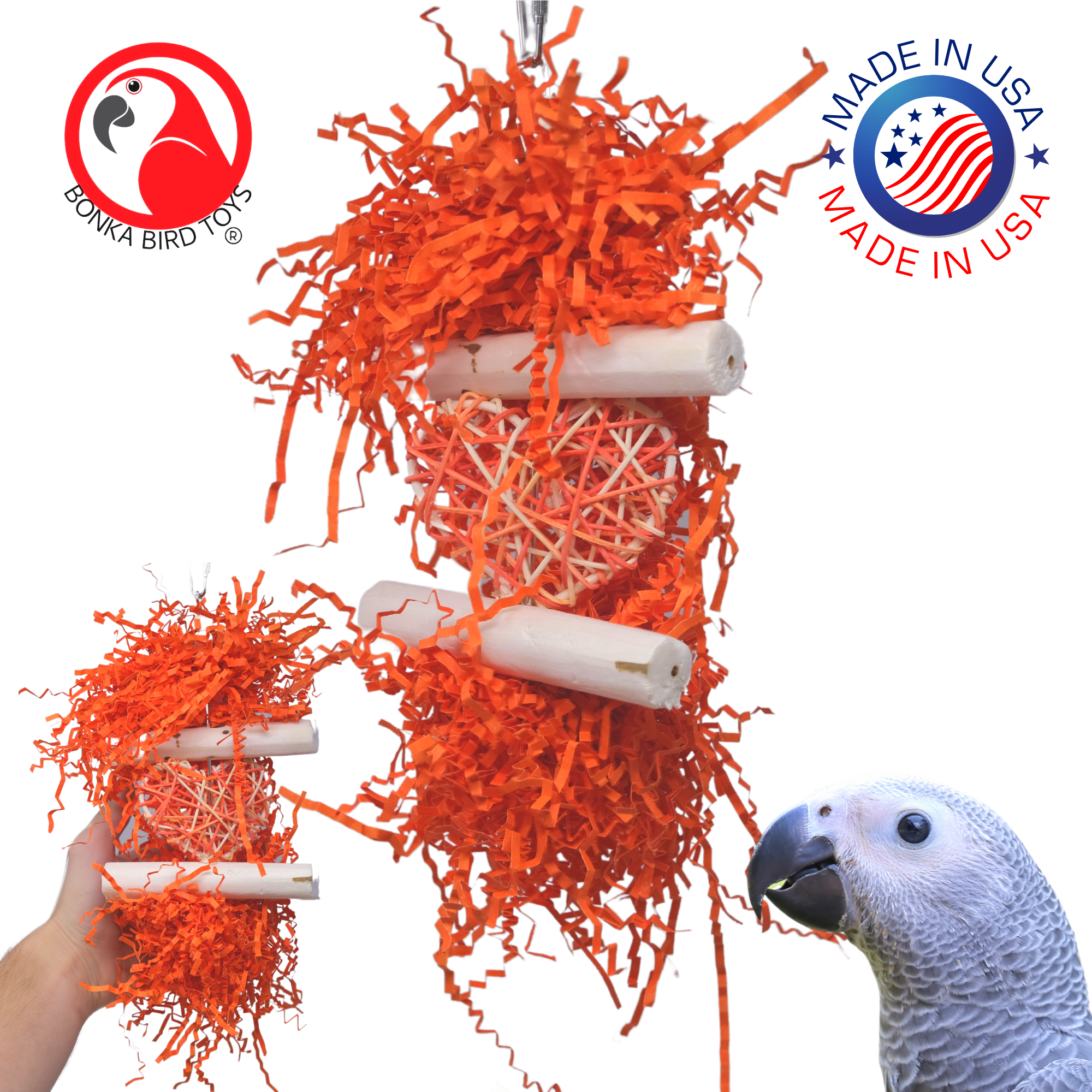 3885 Heart Log - Bonka Bird Toys