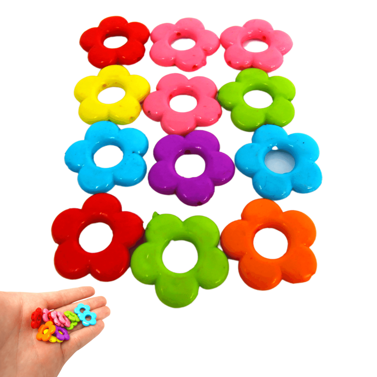 3624 PK12 Small Plastic Flowers - Bonka Bird Toys