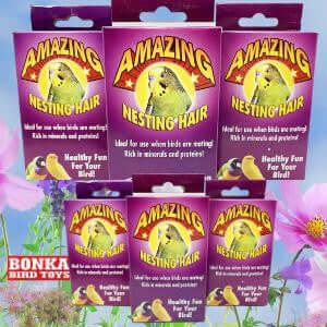 Natural Sterilized Hair Nesting Material - Bonka Bird Toys