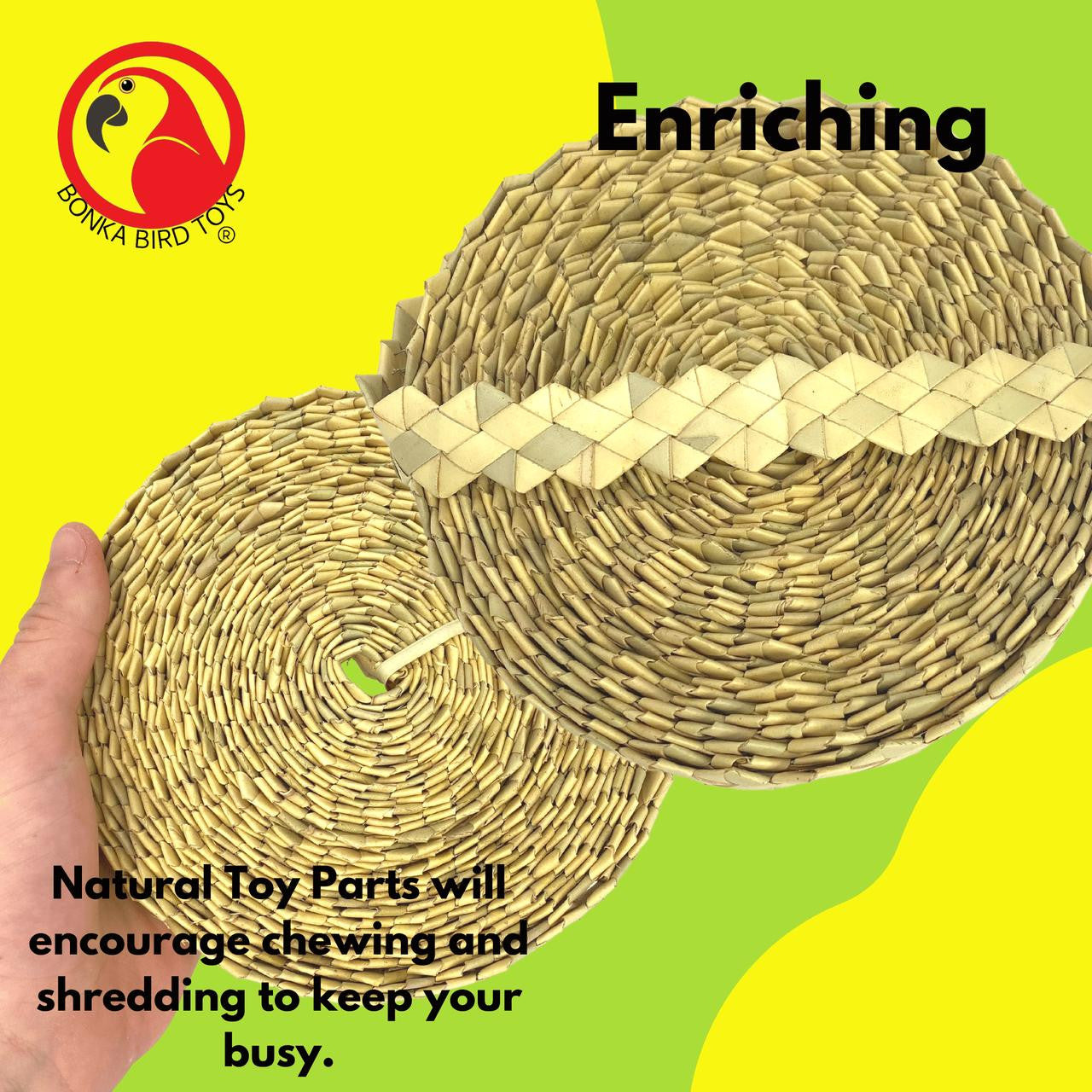 3377 Palm Zig Zag Chain Roll 30ft X 3/4-Inch - Bonka Bird Toys