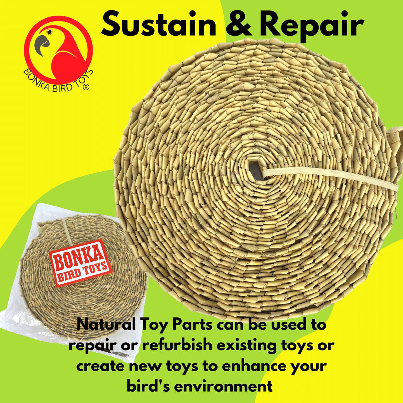 3377 Palm Zig Zag Chain Roll 30ft X 3/4-Inch - Bonka Bird Toys