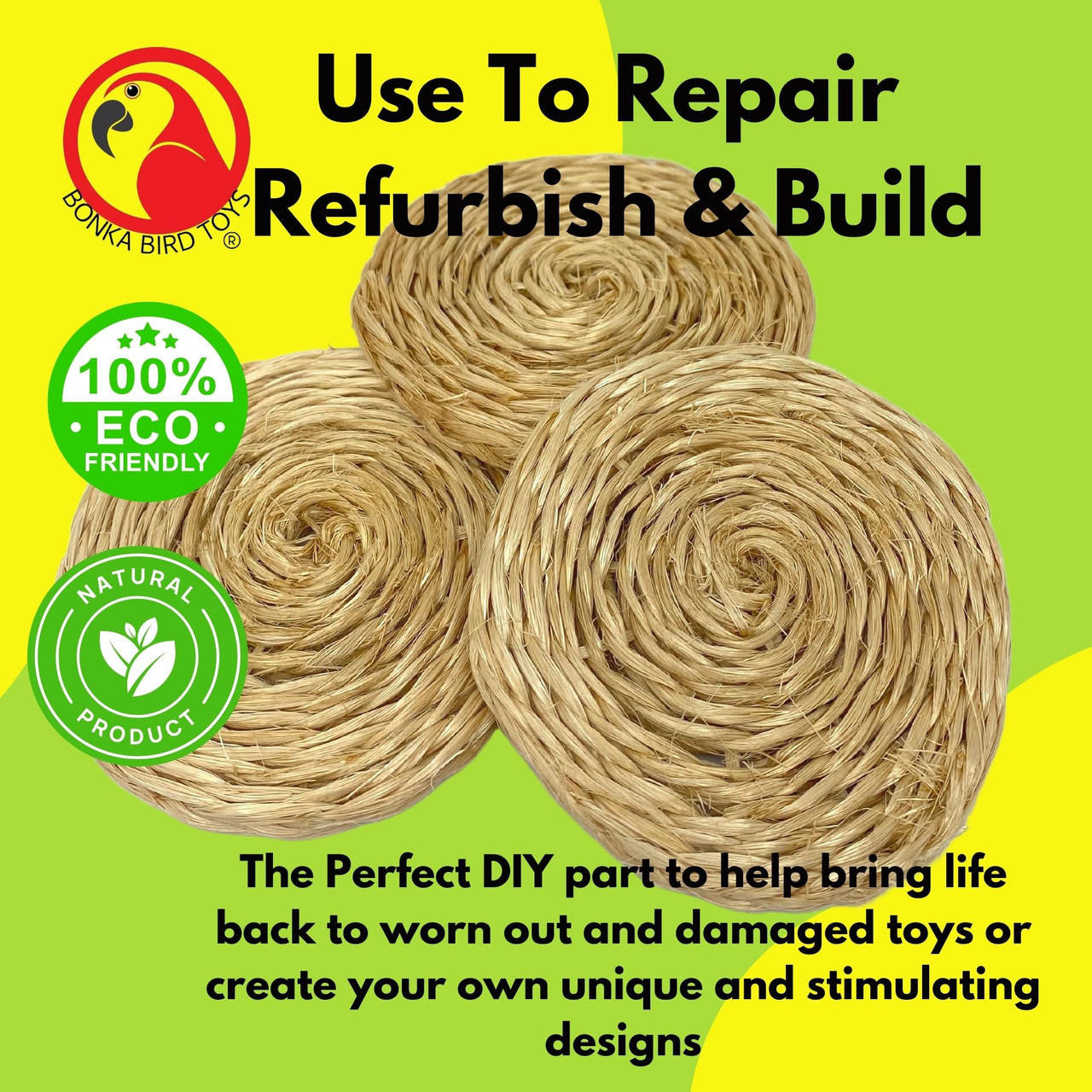 3603 Pk3 3-Inch Round Seagrass Mats - Bonka Bird Toys