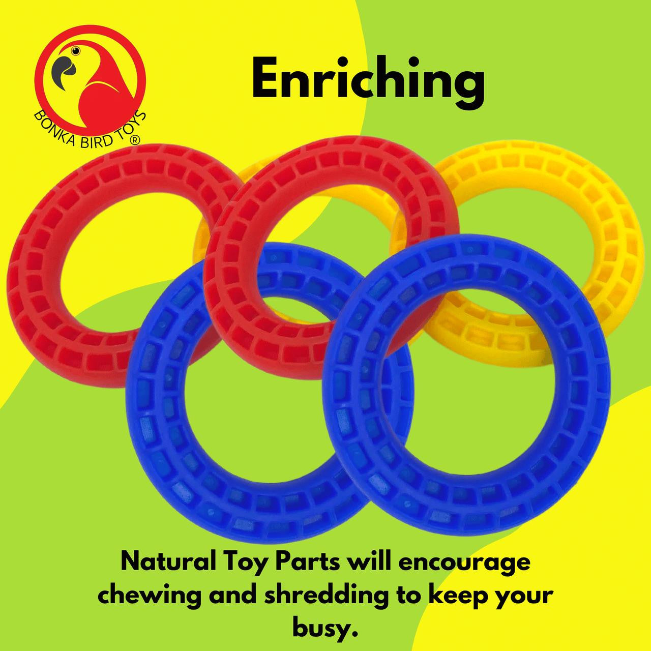 3623 Pk 6 Strong Rings - Bonka Bird Toys