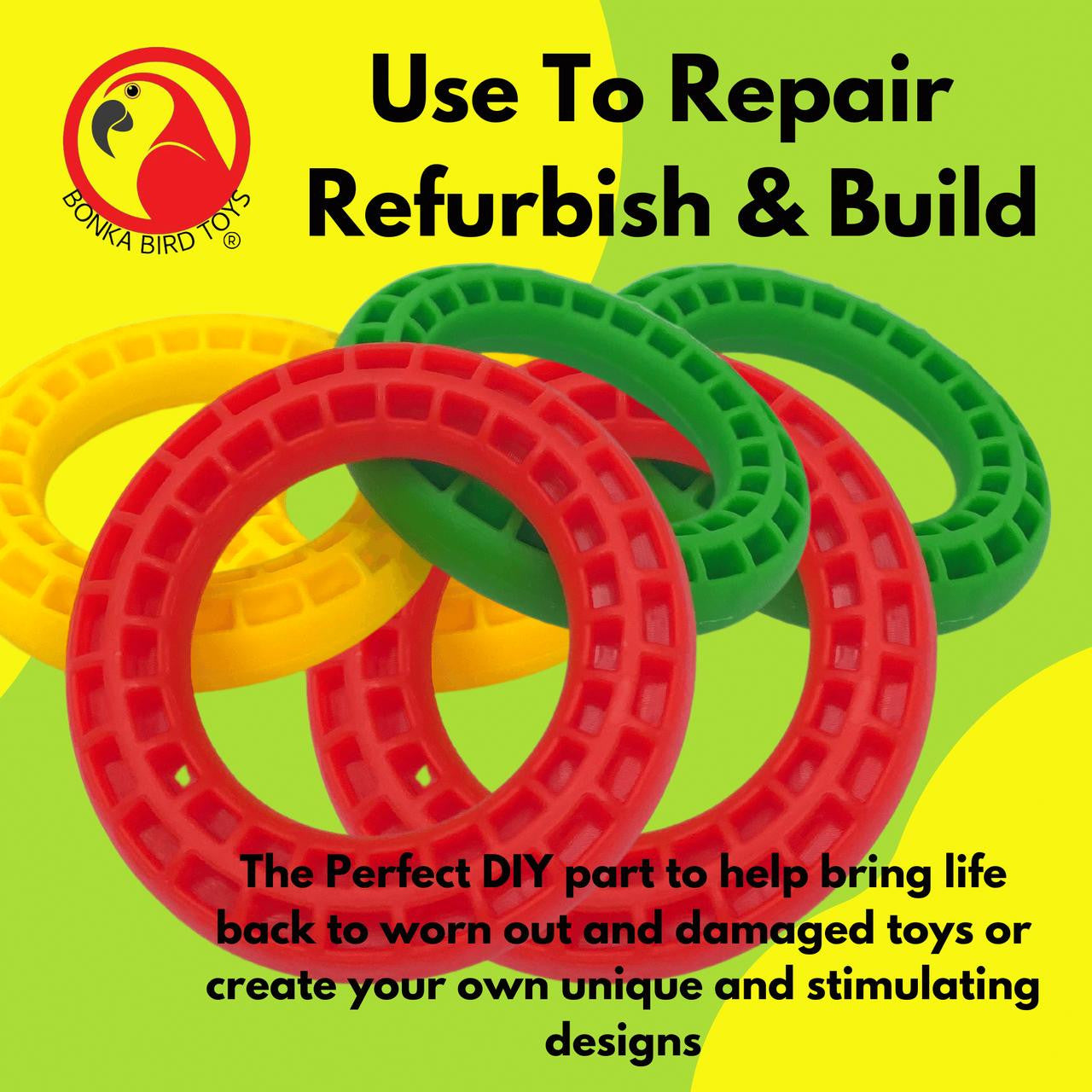 3623 Pk 6 Strong Rings - Bonka Bird Toys