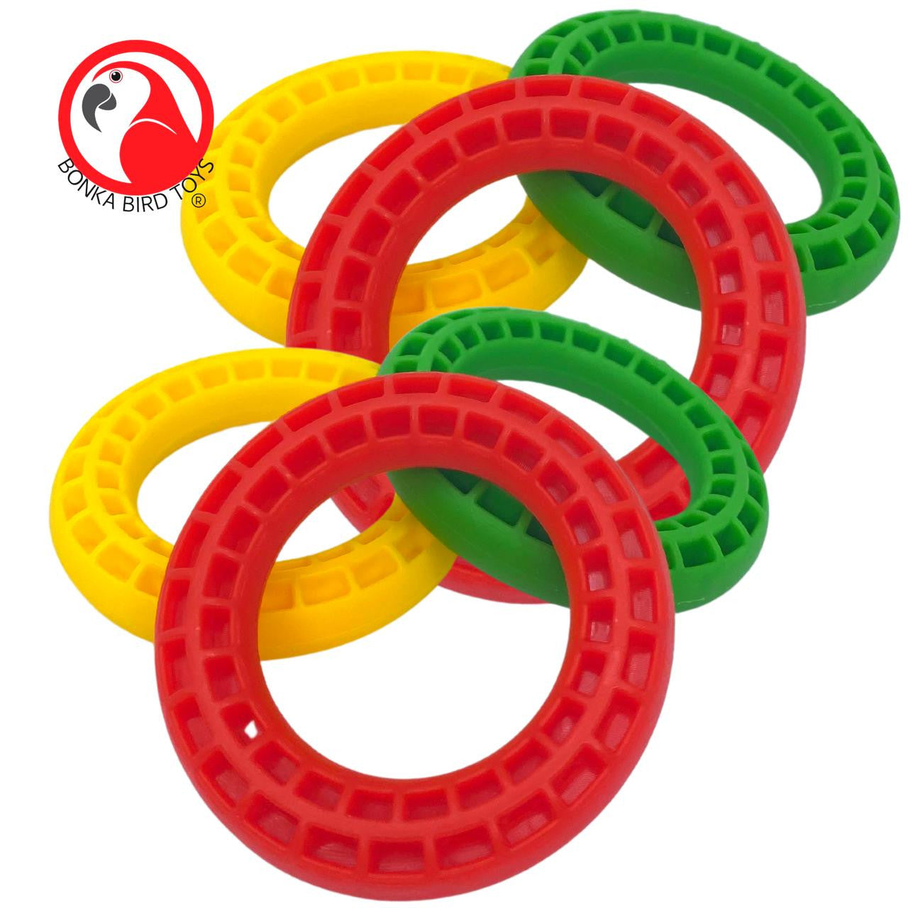 3623 Pk 6 Strong Rings - Bonka Bird Toys