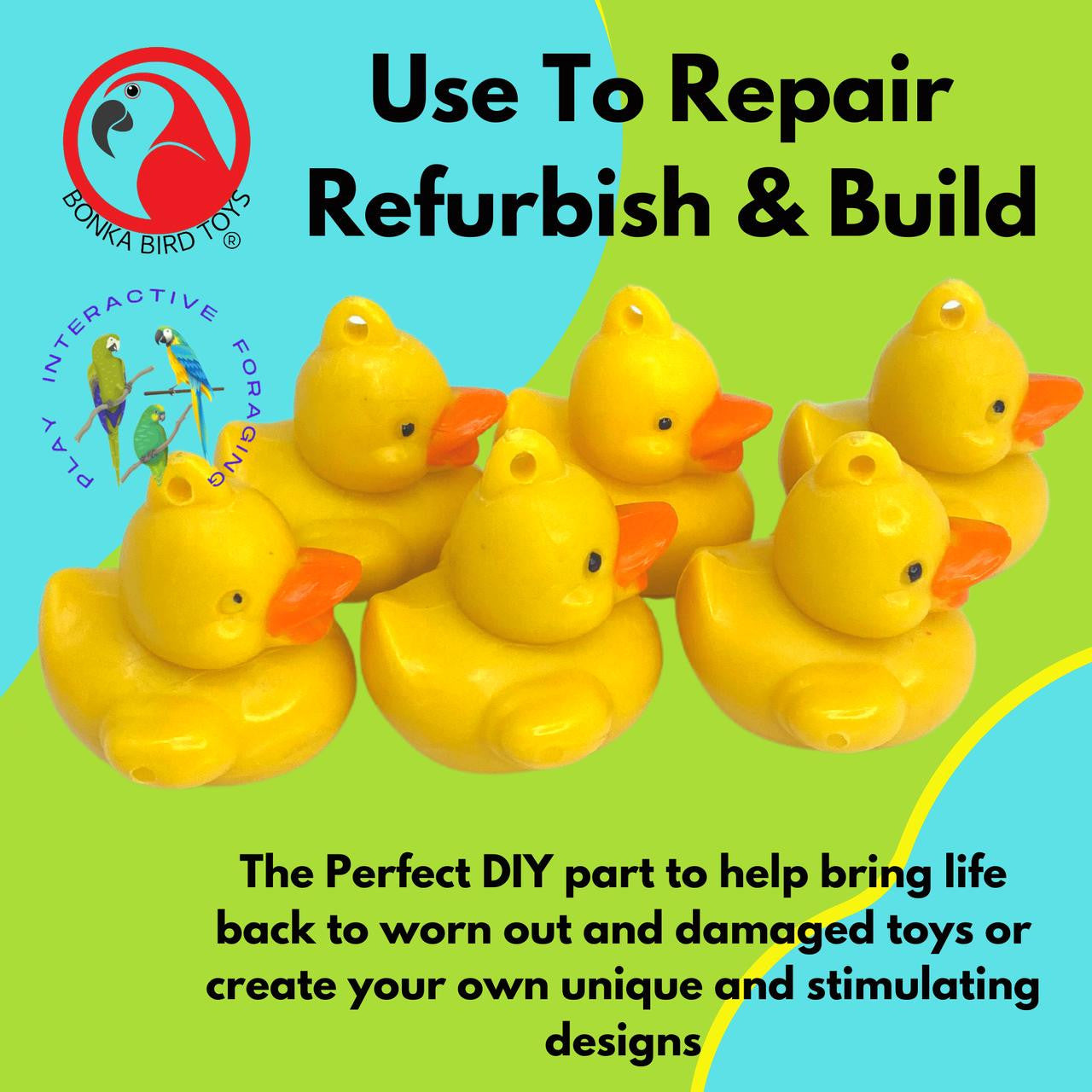 3773 Pk 6 Tiny Ducks - Bonka Bird Toys