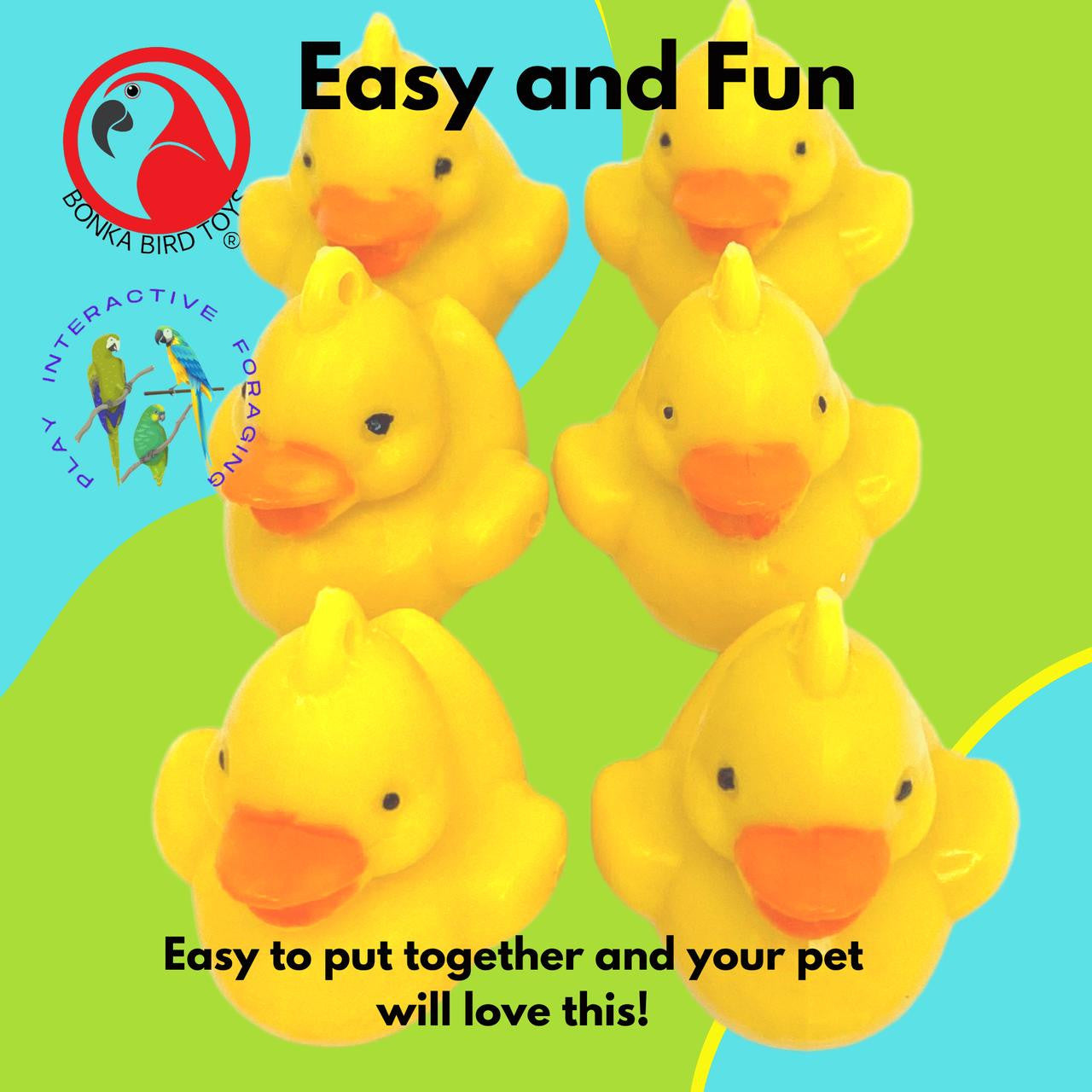 3773 Pk 6 Tiny Ducks - Bonka Bird Toys