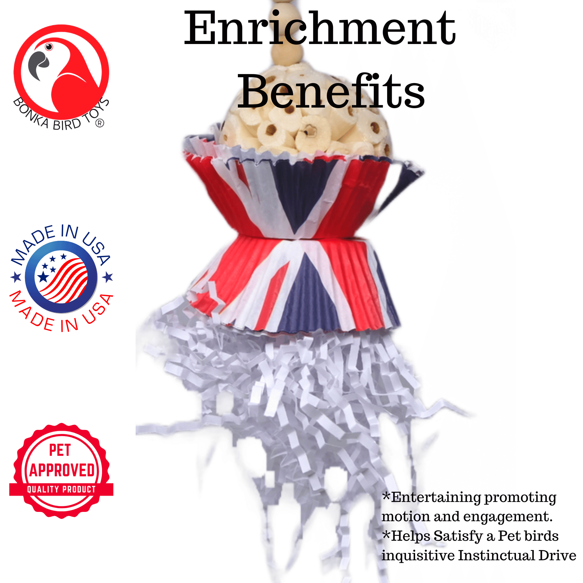 2875 Union Jack Cake - Bonka Bird Toys