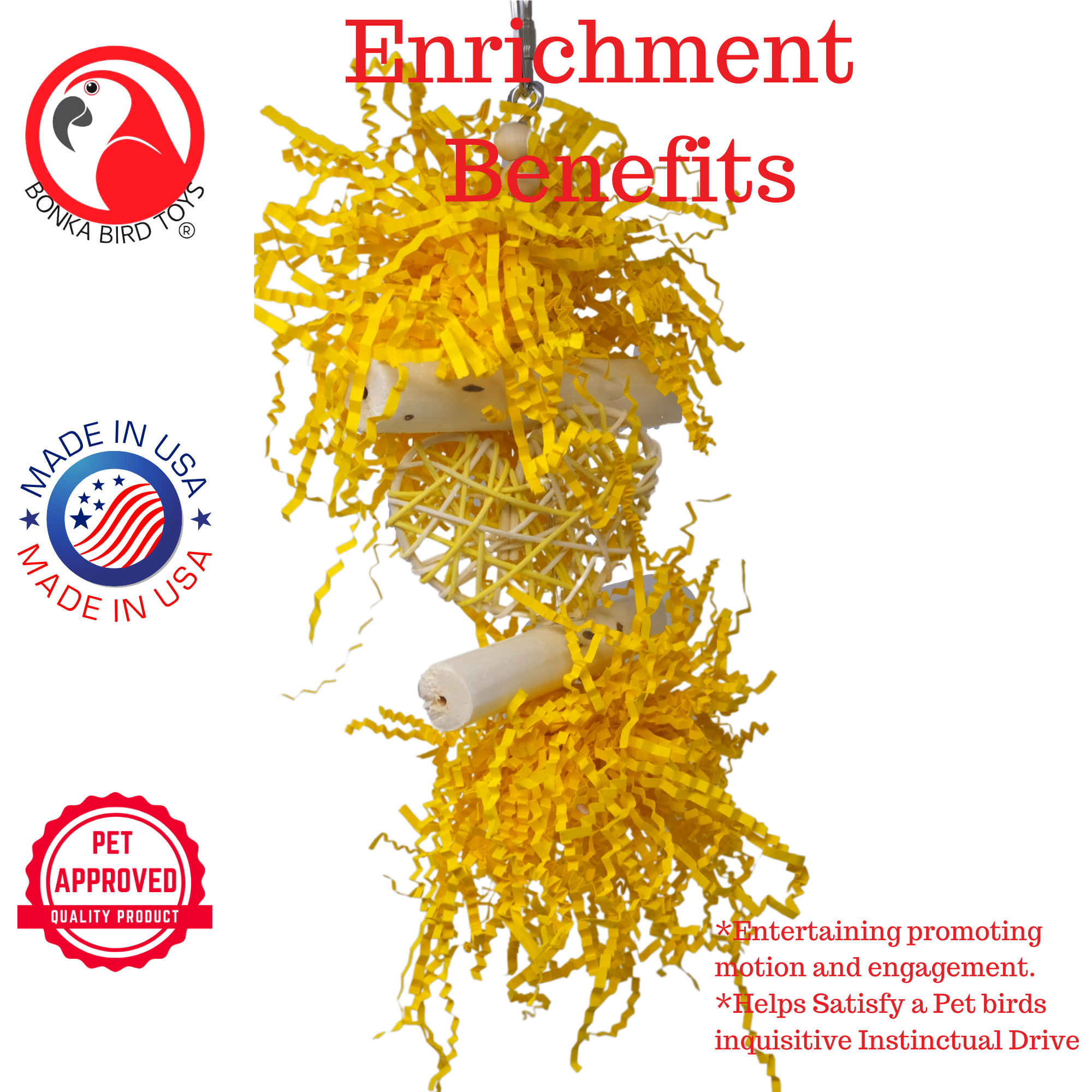 3885 Heart Log - Bonka Bird Toys